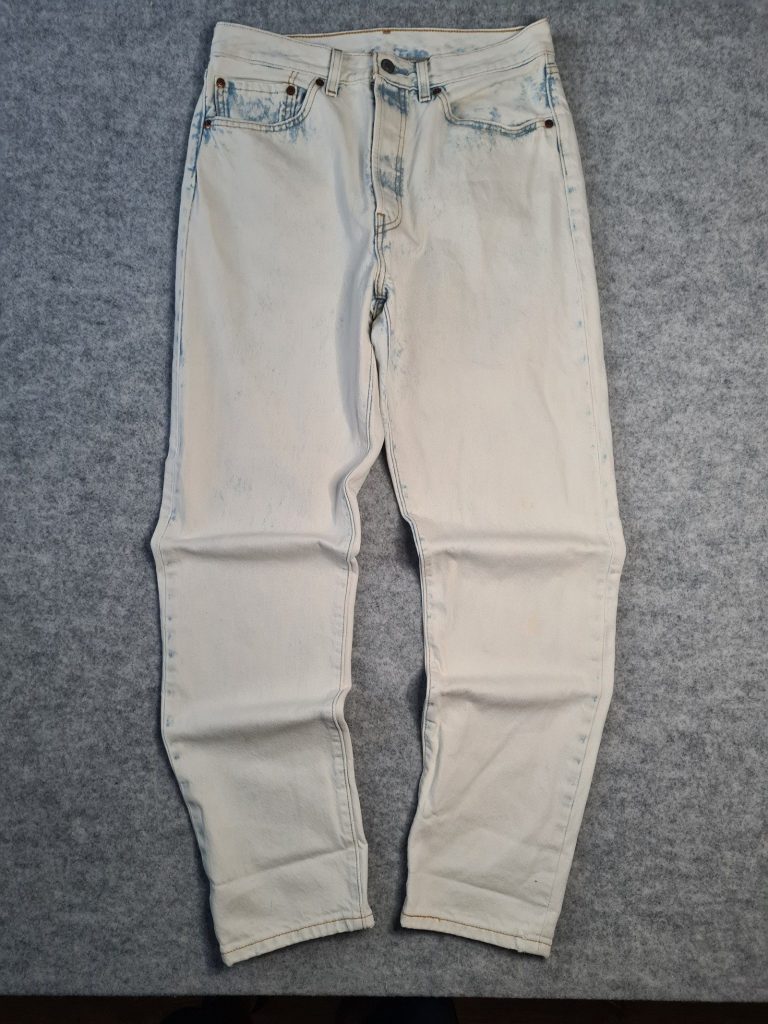 Levi's 501 Big E Men's Jeans W30 L31 White Blue Wash 1122