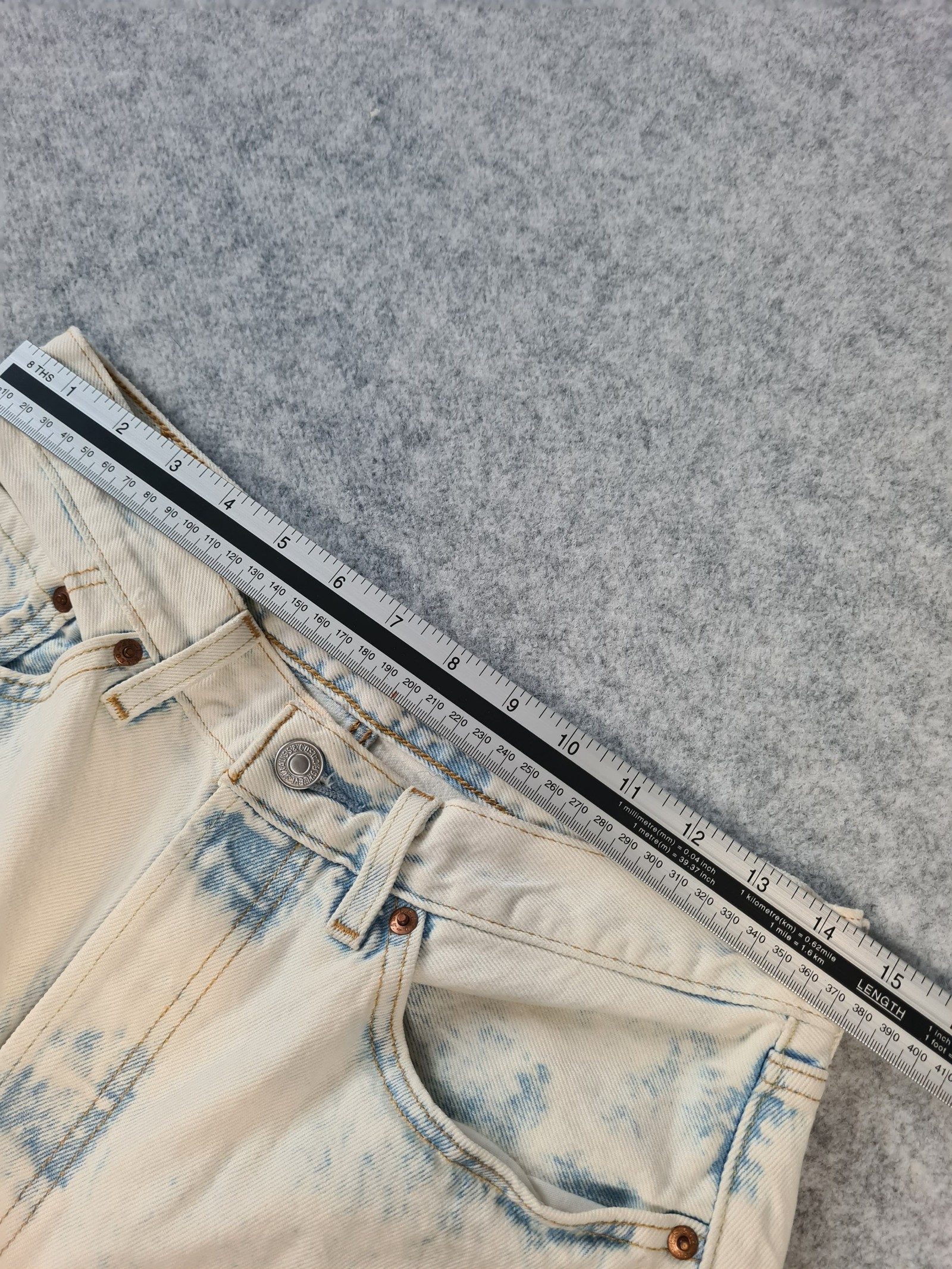 Levi's 501 Big E Men's Jeans W30 L31 White Blue Wash 1122 image 8