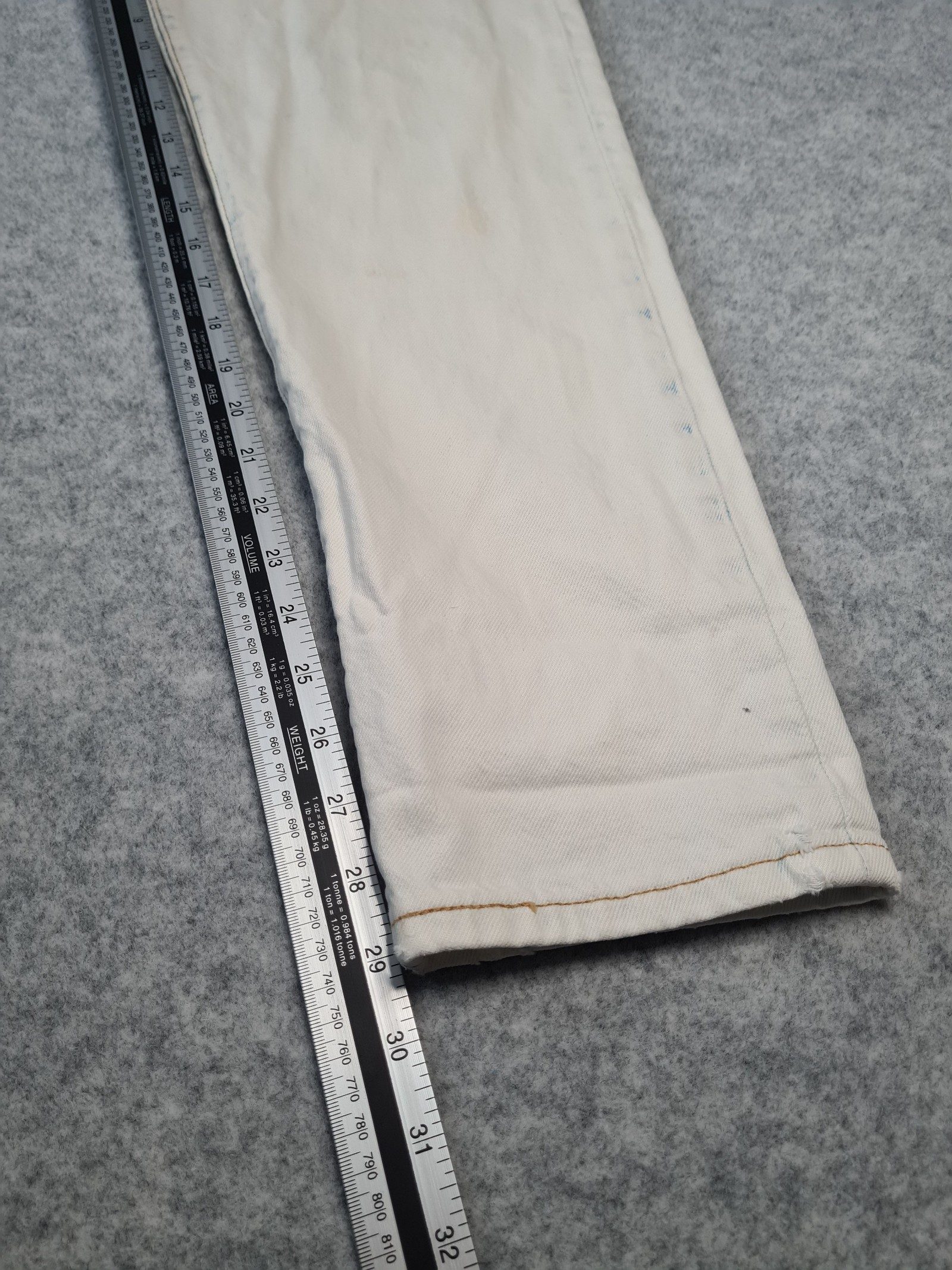 Levi's 501 Big E Men's Jeans W30 L31 White Blue Wash 1122 image 9
