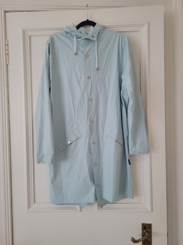 Rains Women's Light Blue Waterproof Raincoat XS/S