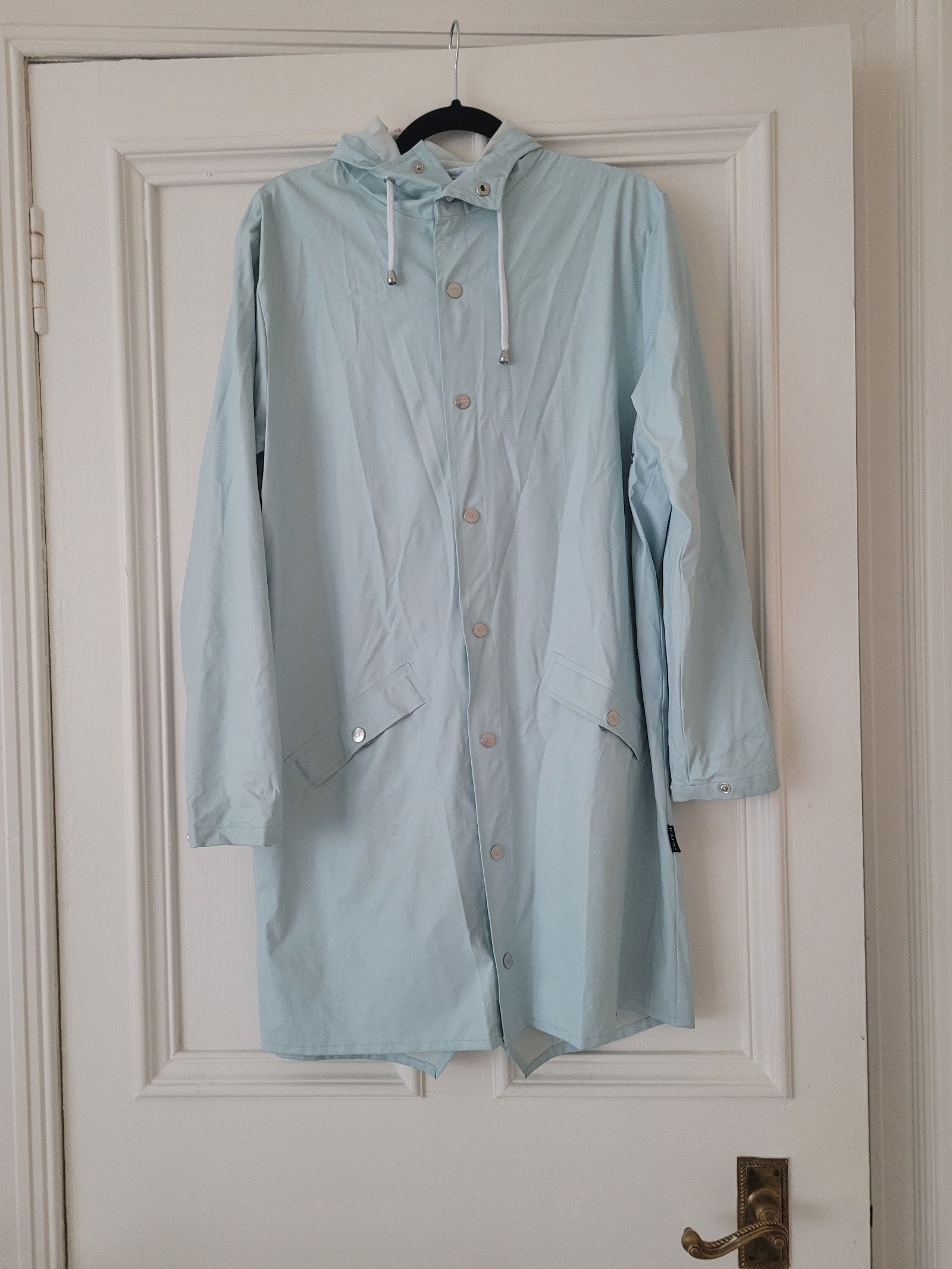 Rains Women's Light Blue Waterproof Raincoat XS/S