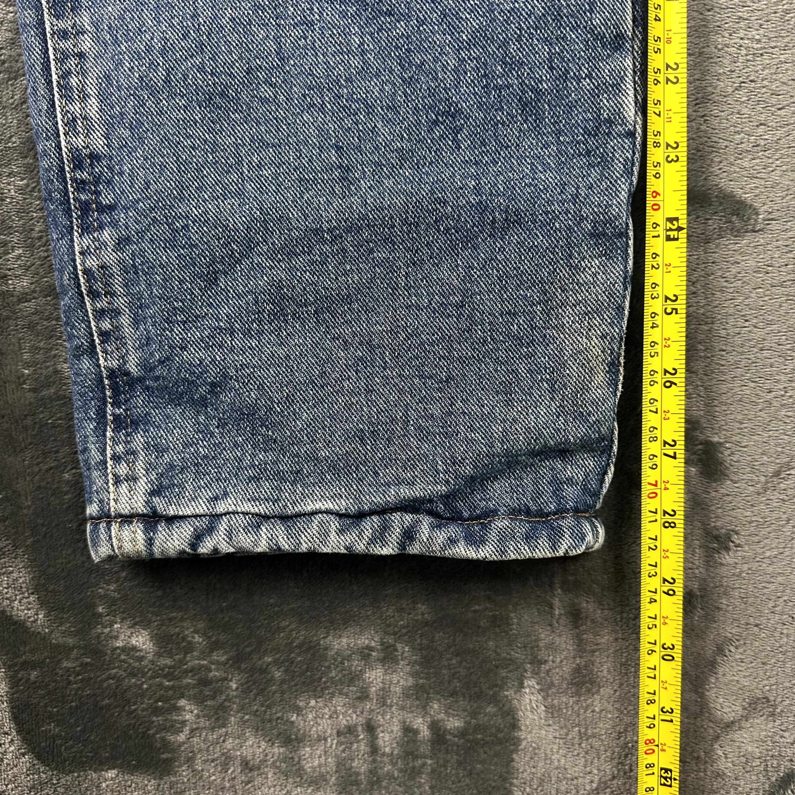 Vintage Wrangler Fleece Lined Jeans Straight Leg Blue Denim Workwear Skater image 4