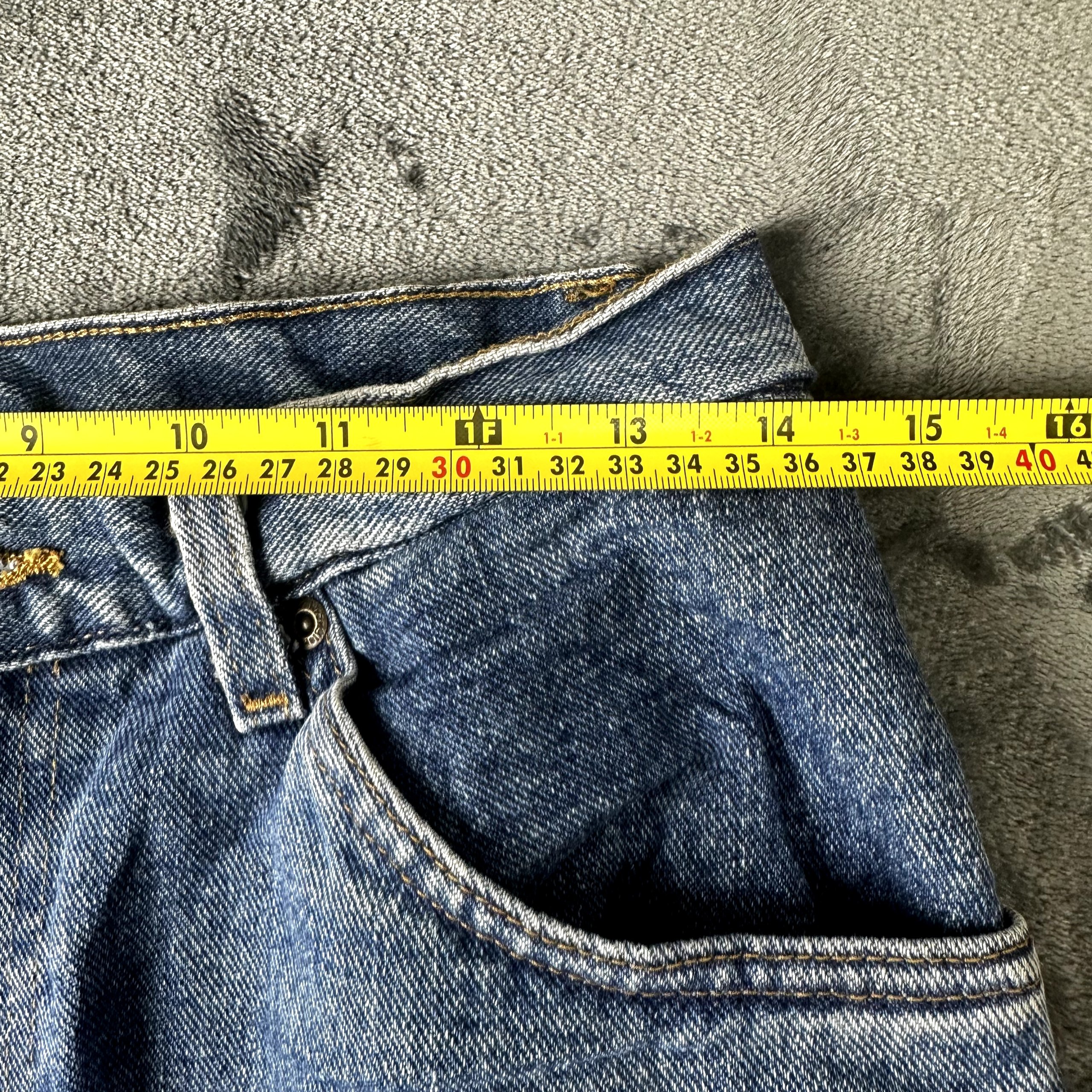 Vintage Wrangler Fleece Lined Jeans Straight Leg Blue Denim Workwear Skater image 5