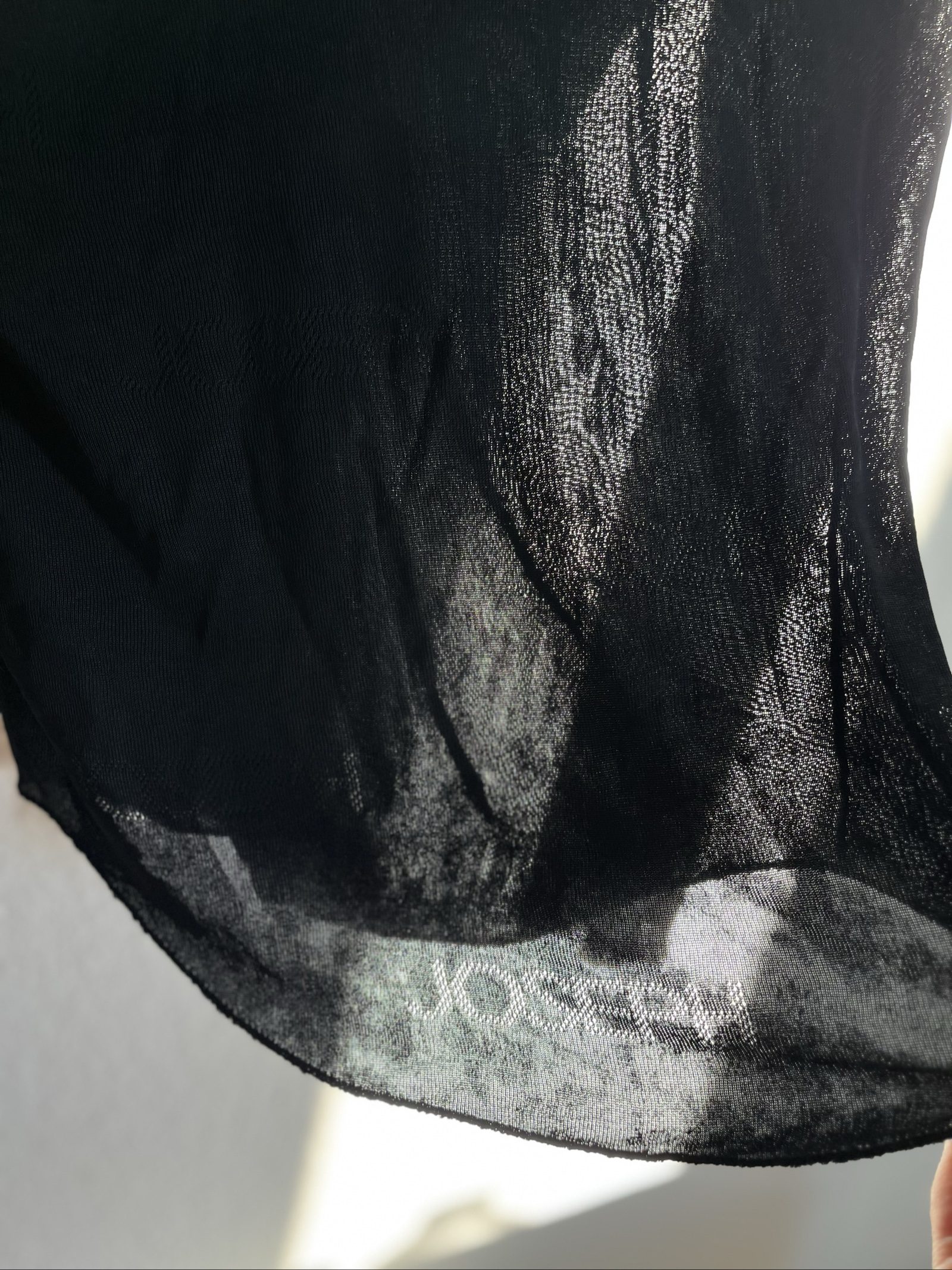 Joseph pointelle knit sheer top allover logo print 90s vintage quiet luxury image 6