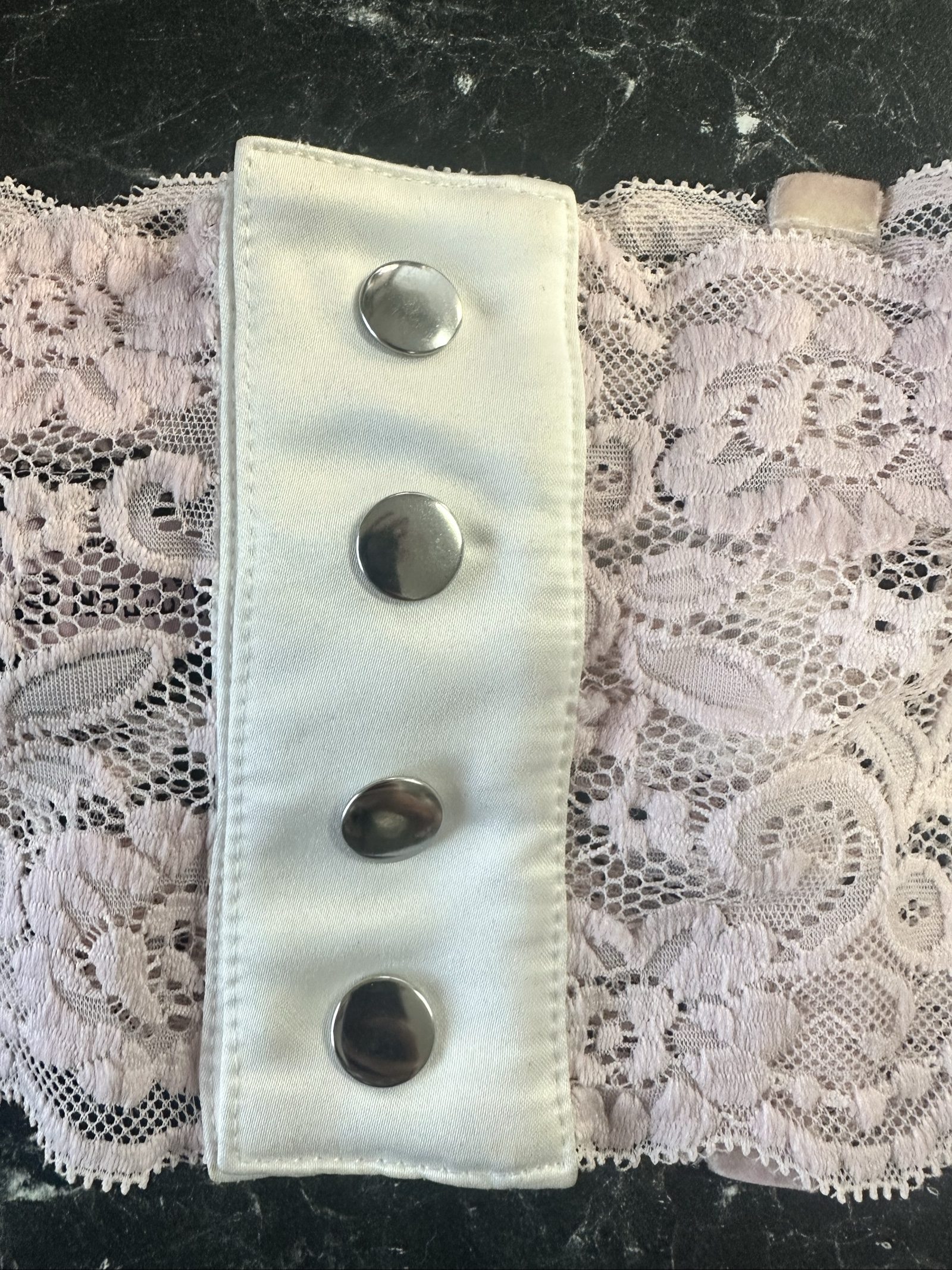 Kitten D'Amour Pink Lace Belt Size 10 Velvet Bow Detail image 6