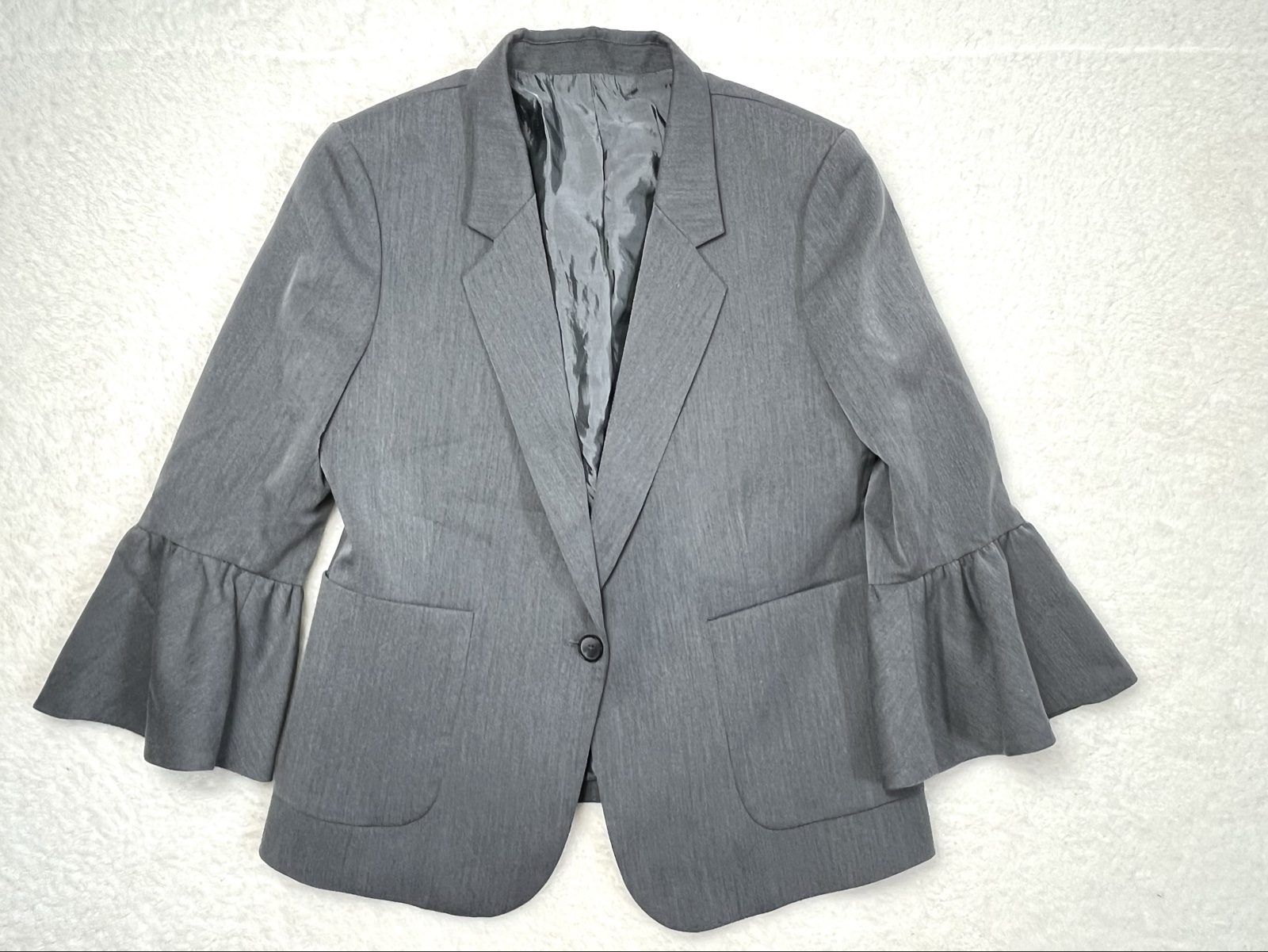 2NDDAY ruffled suit set low waist 7/8 capri scandi tailored M/L image 3