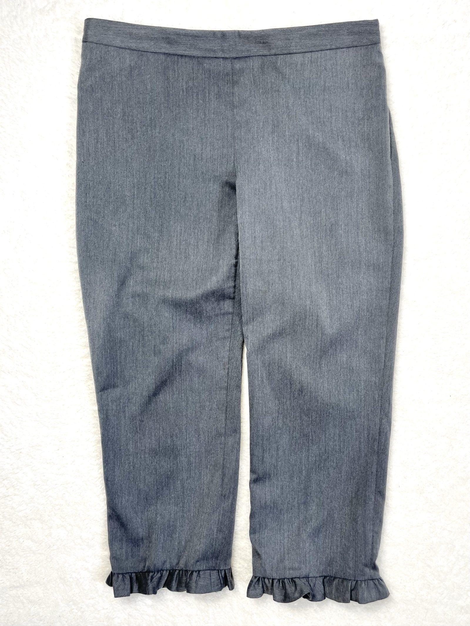 2NDDAY ruffled suit set low waist 7/8 capri scandi tailored M/L image 4