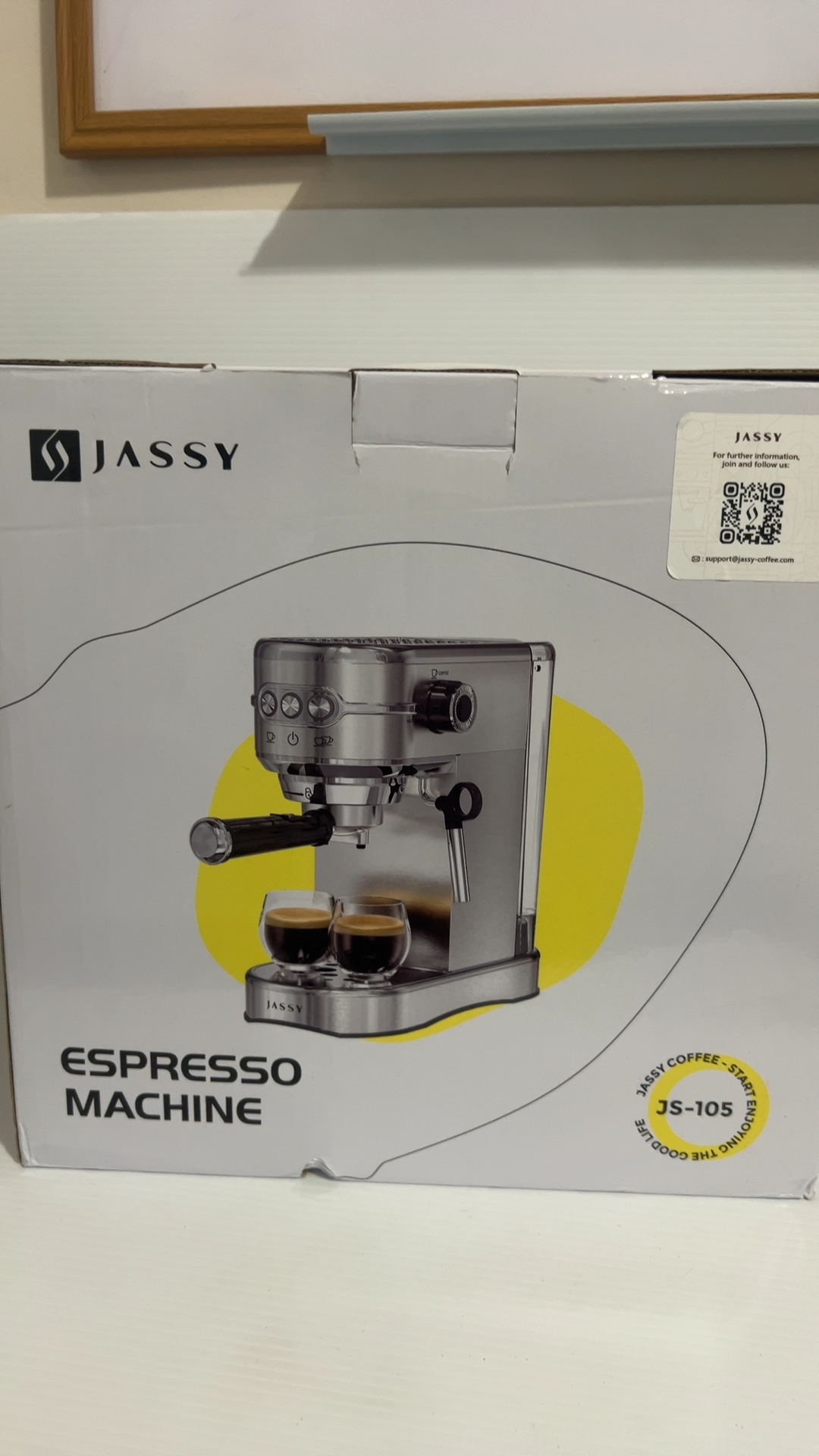 Jassy Stainless Steel Espresso Machine JS-105 Silver New image 3