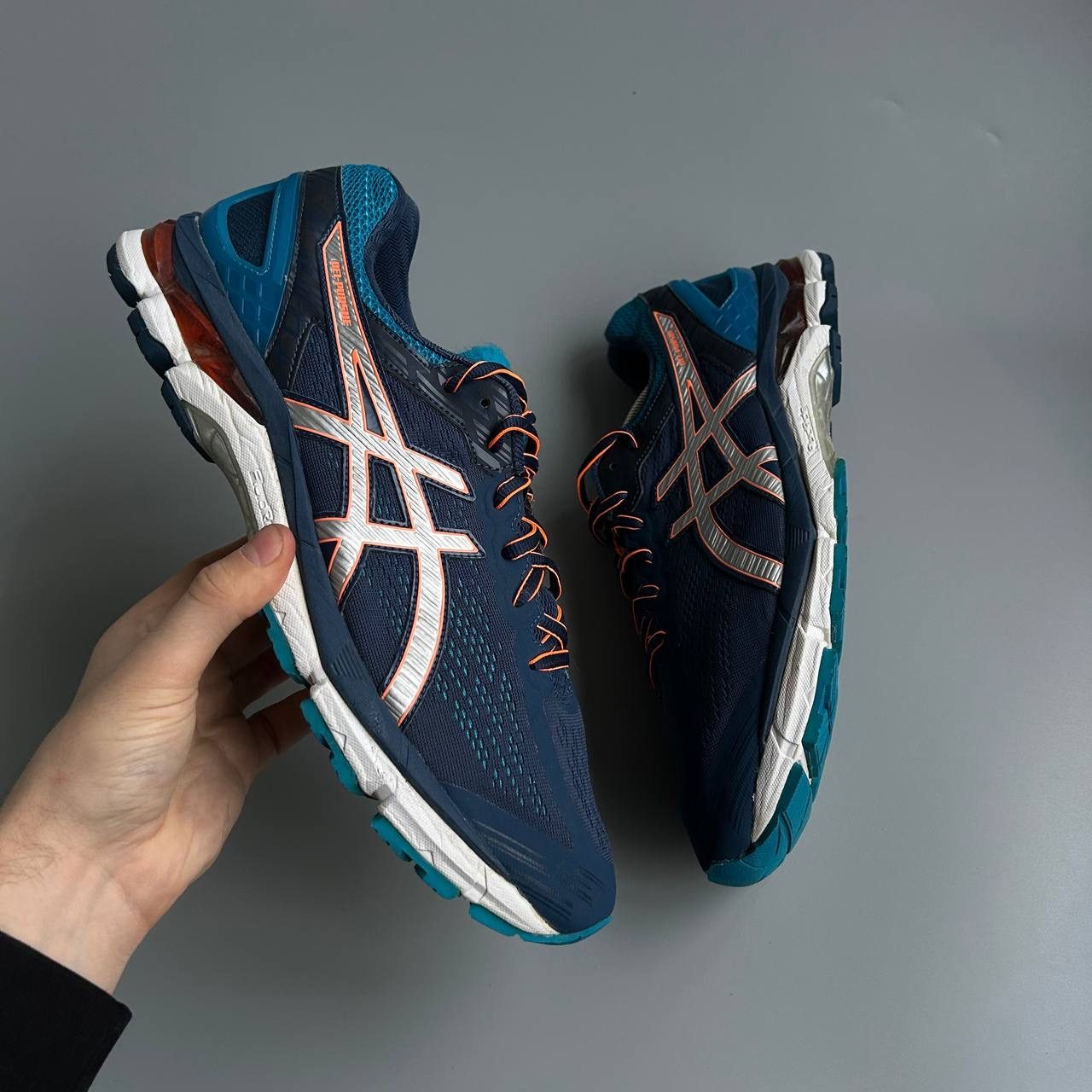 Asics Men's Navy & White Gel-Kayano Running Shoes US 9.5 image 3