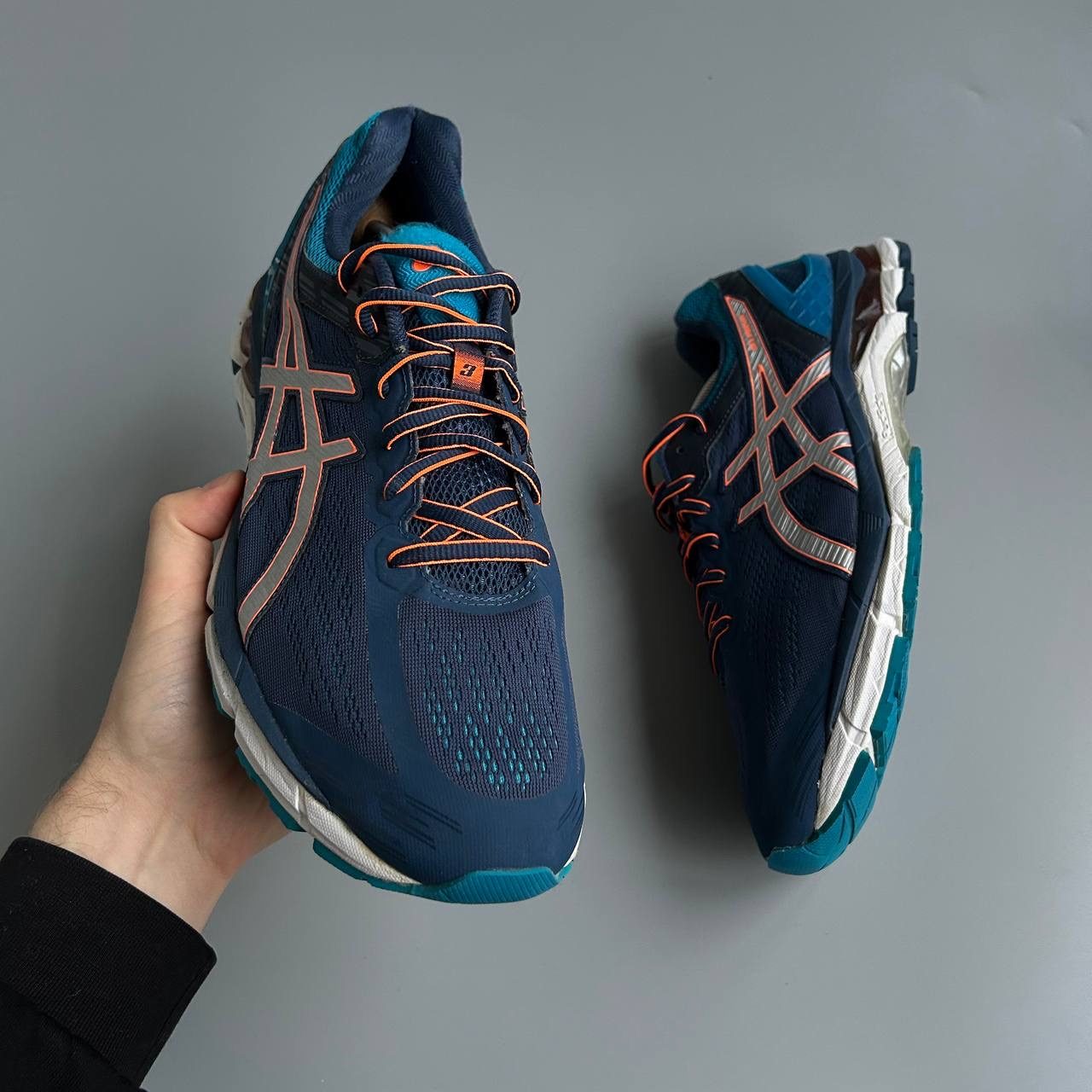 Asics Men's Navy & White Gel-Kayano Running Shoes US 9.5 image 4