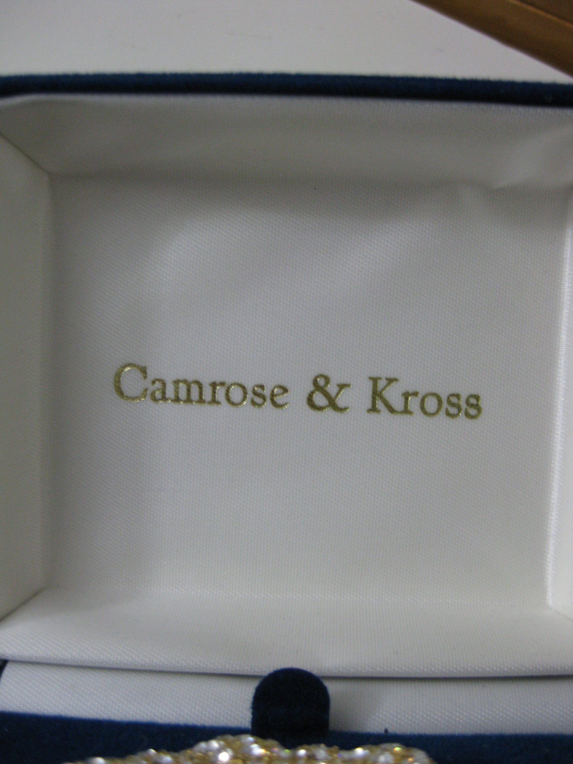 Camrose & Kross Gold Tone & Clear Crystal Flower Brooch image 5