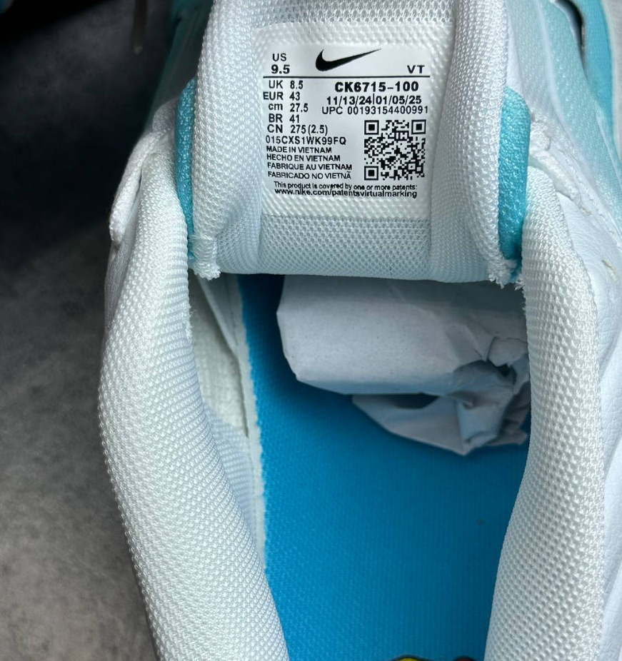 Nike White & Blue Air Max Plus Sneakers US 9 image 7