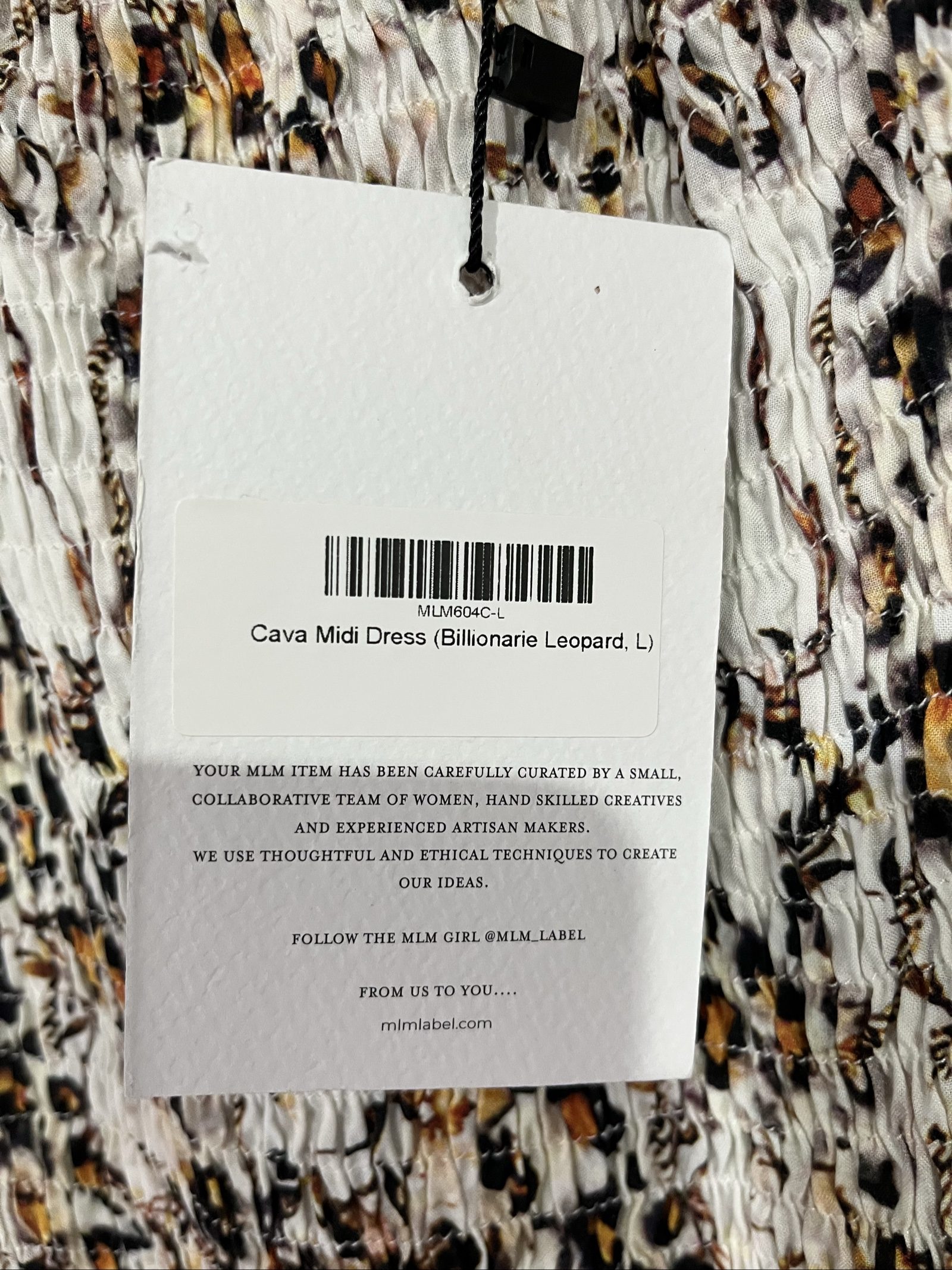 MLM Women's Multi-Coloured Leopard Print Smocked Dress One Size image 6