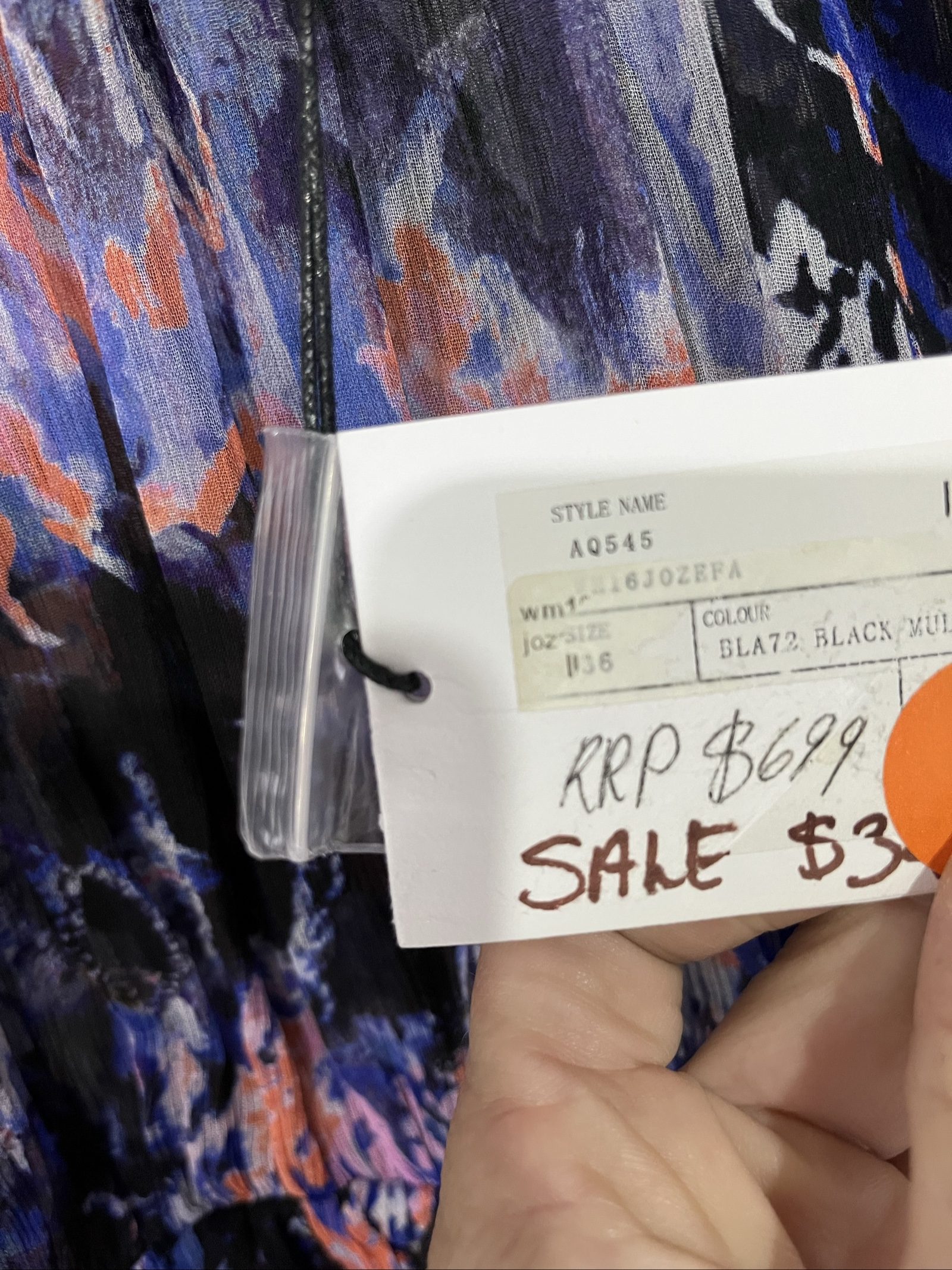 IRO Women's Multi Colour Abstract Print Sheer Blouse Size 36 image 6