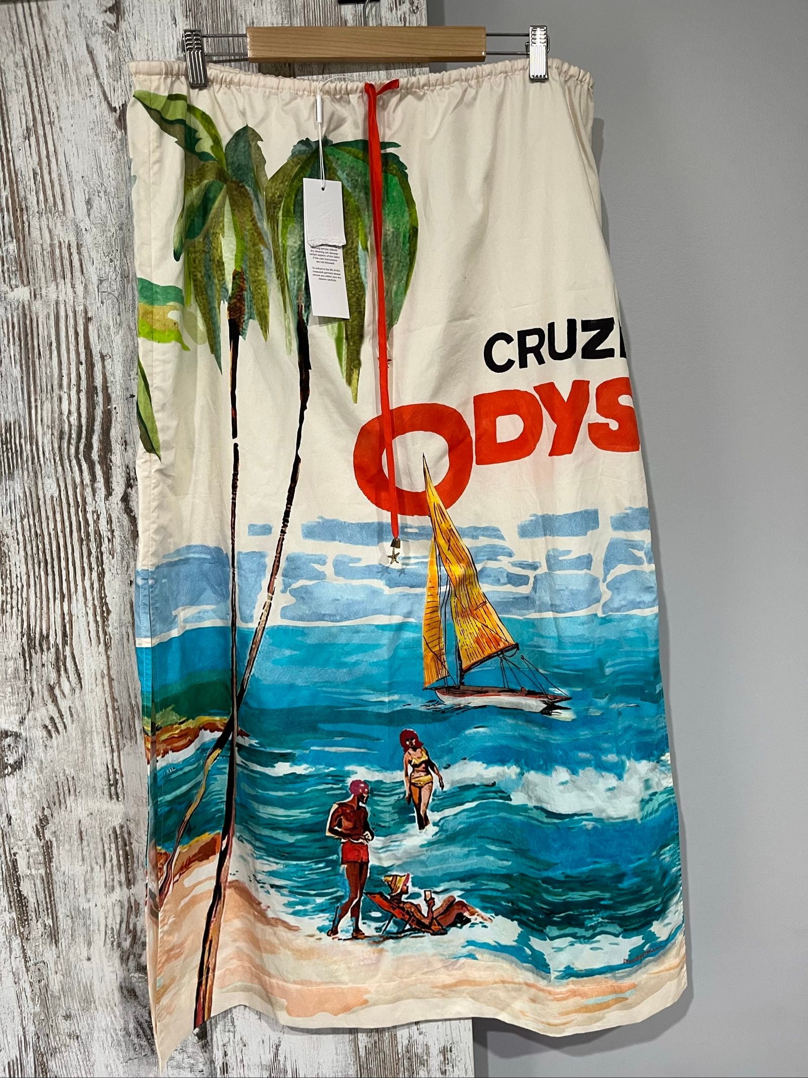 Antipodean Women's Multi Colour Print Cotton Skirt Size 14