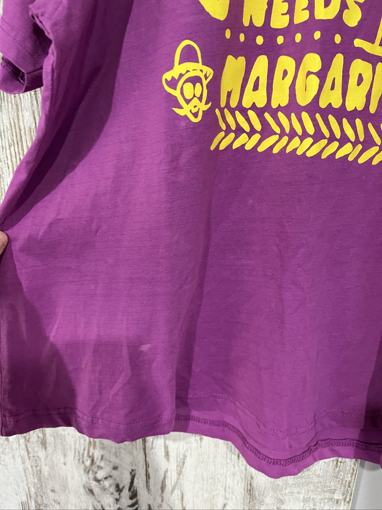 Sabbi Purple & Yellow Graphic Print T-Shirt XS image 3