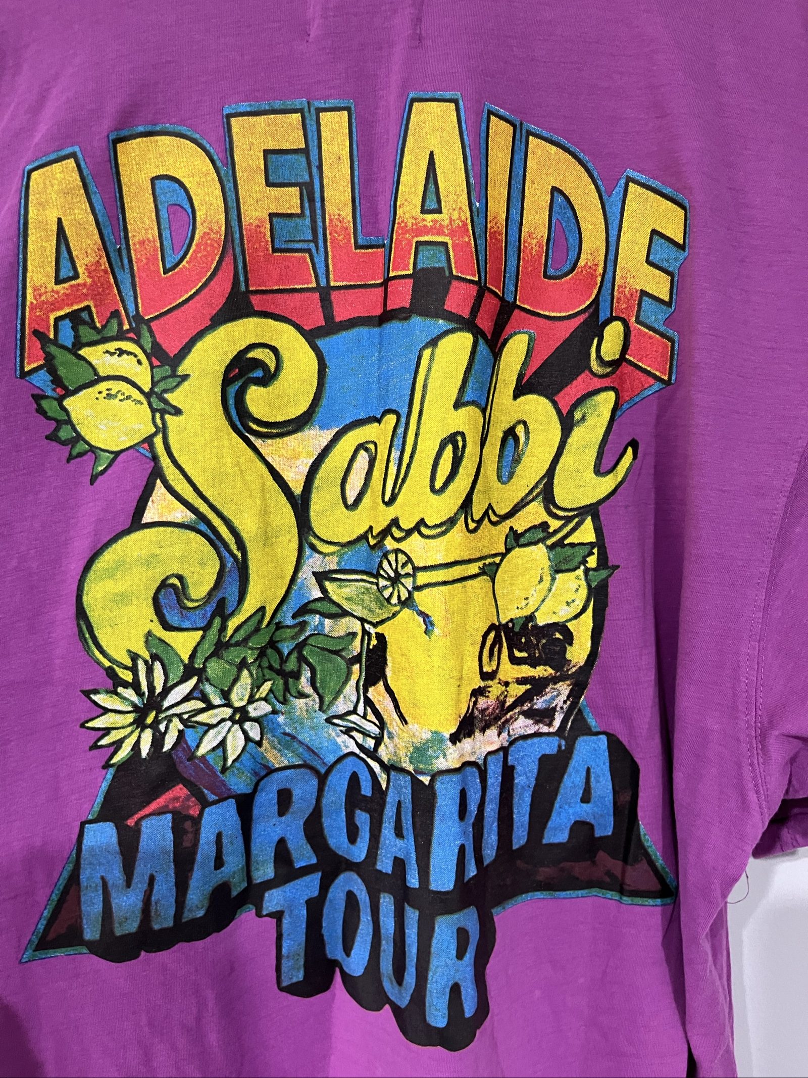 Sabbi Purple & Yellow Graphic Print T-Shirt XS image 6