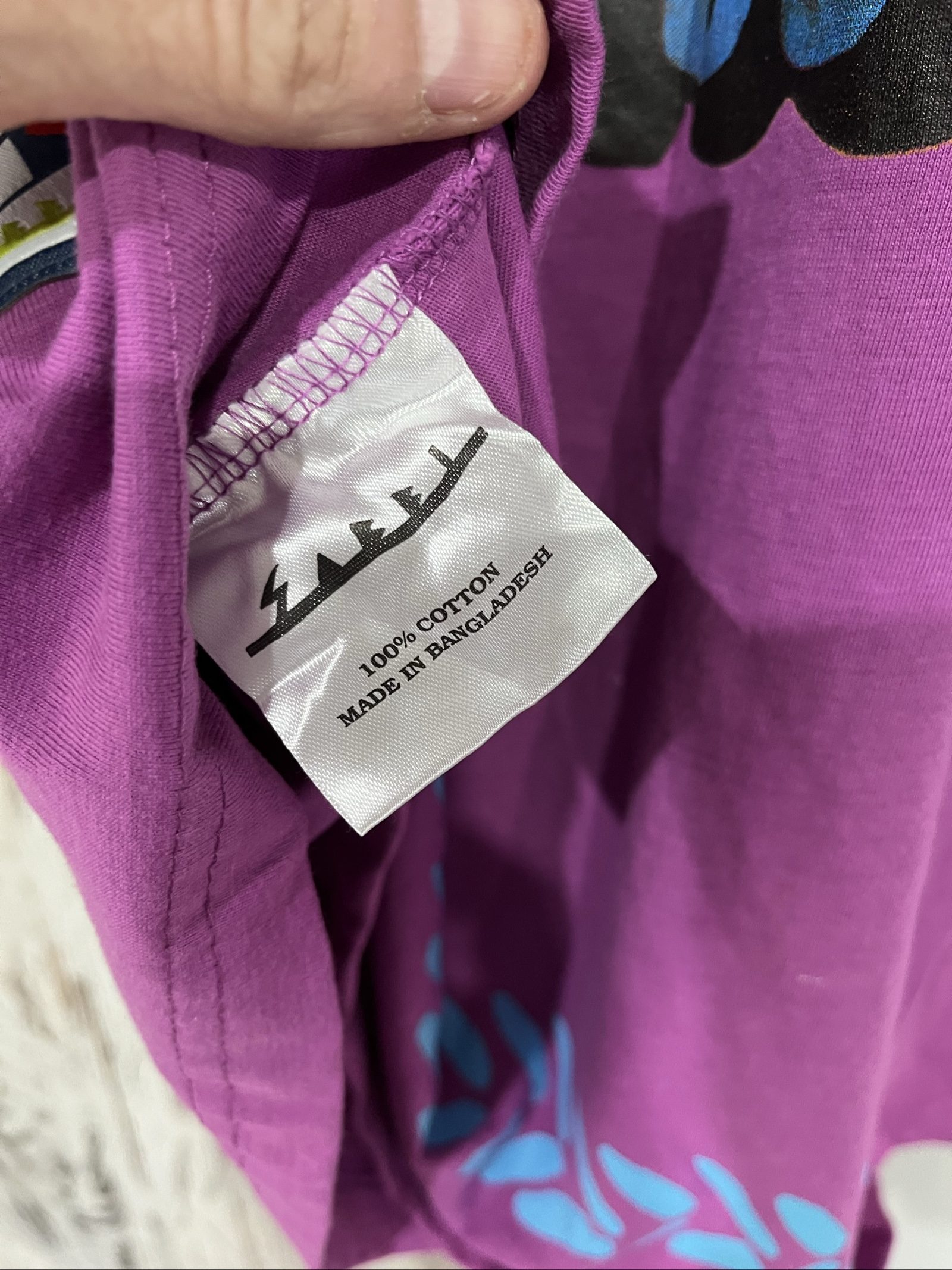 Sabbi Purple & Yellow Graphic Print T-Shirt XS image 8