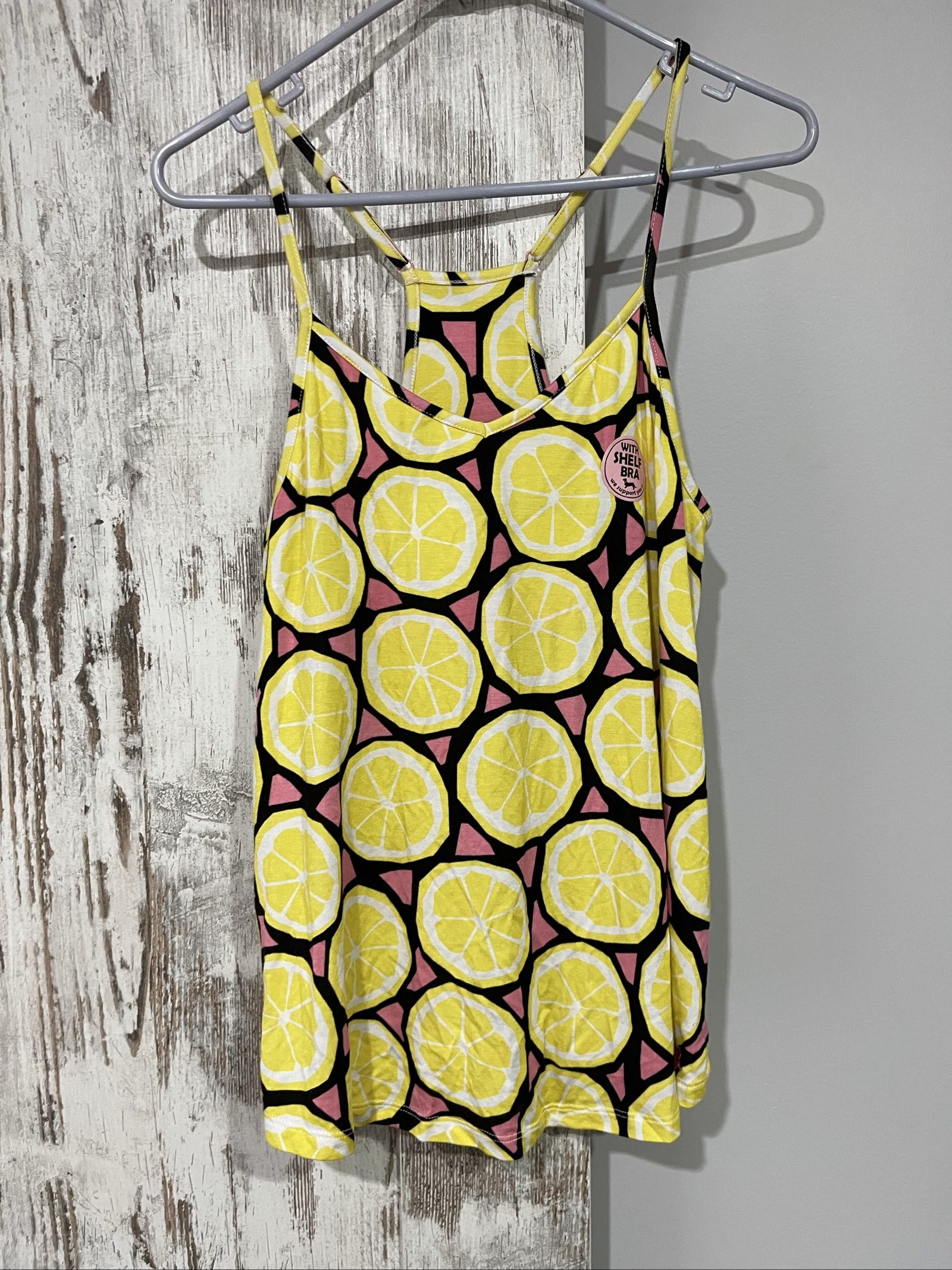 Peter Alexander Multi Women's Yellow Lemon Print Cami Top XS Bamboo Blend