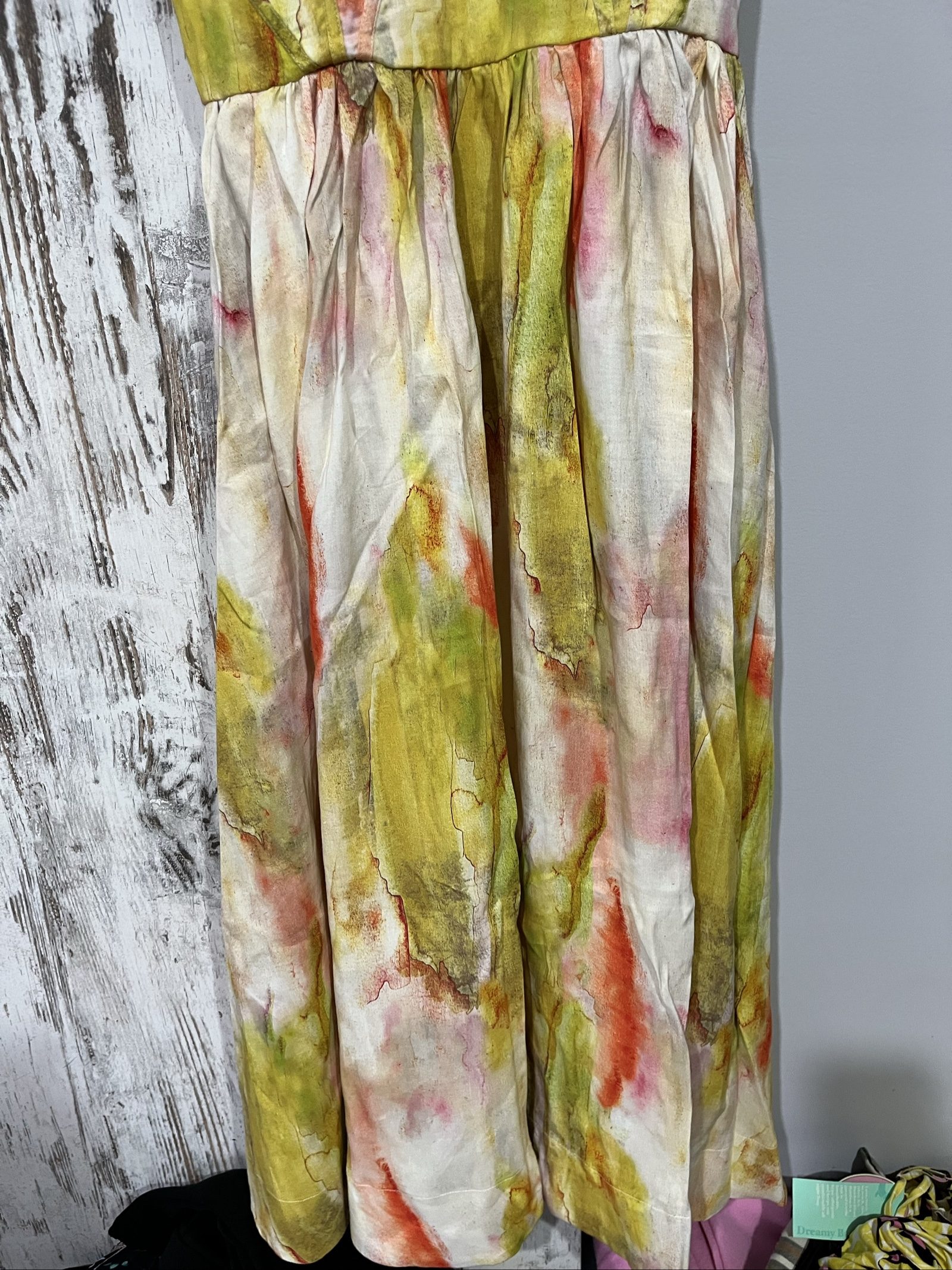 Aureta Womens Multi-Coloured Abstract Print Corset Top Dress Medium image 3