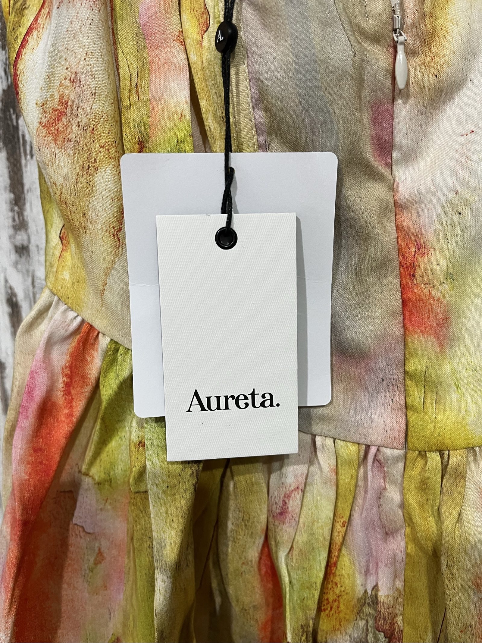 Aureta Womens Multi-Coloured Abstract Print Corset Top Dress Medium image 8