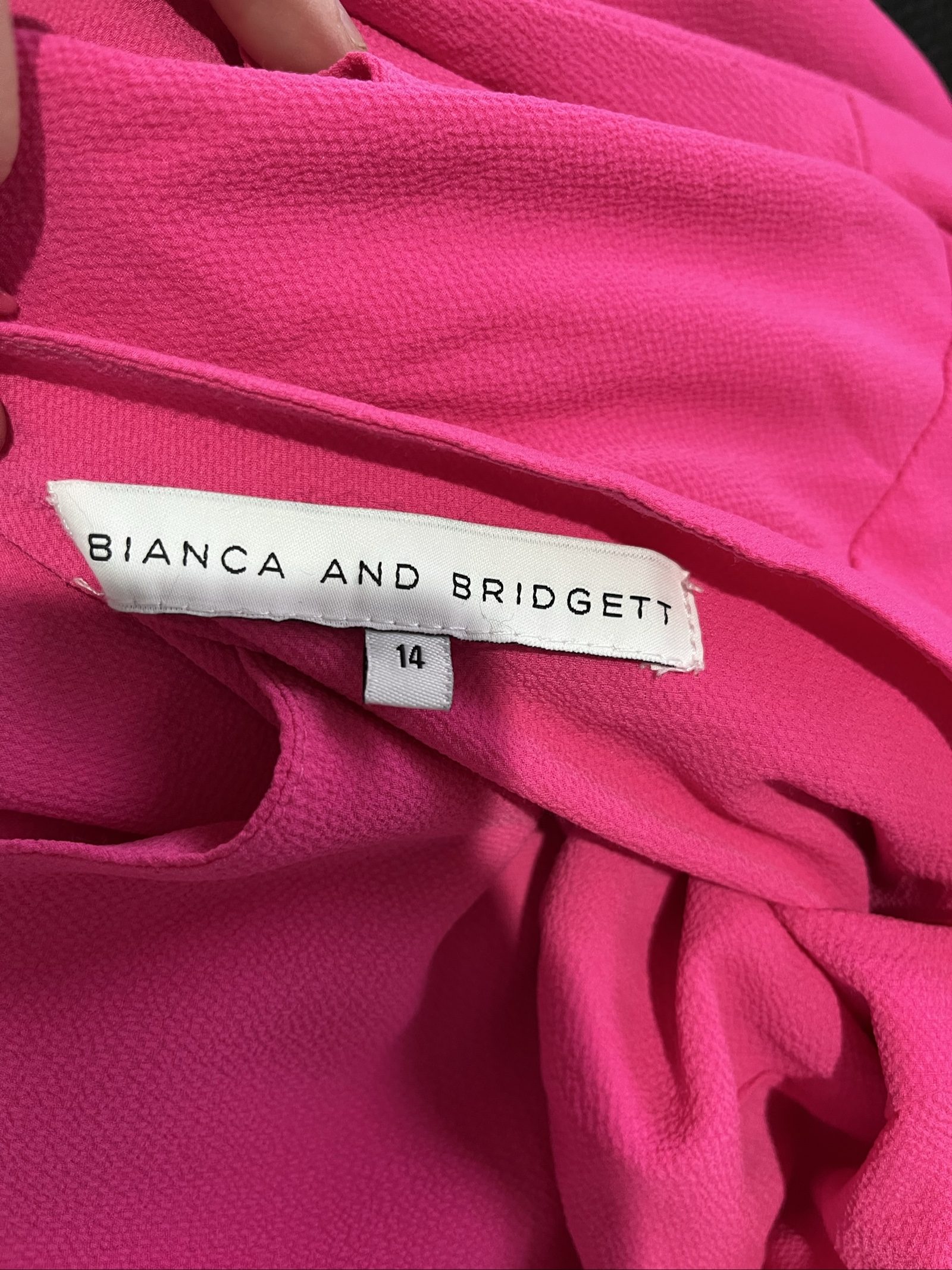 Bianca and Bridget Women's Pink One Shoulder Dress Size 14 image 5