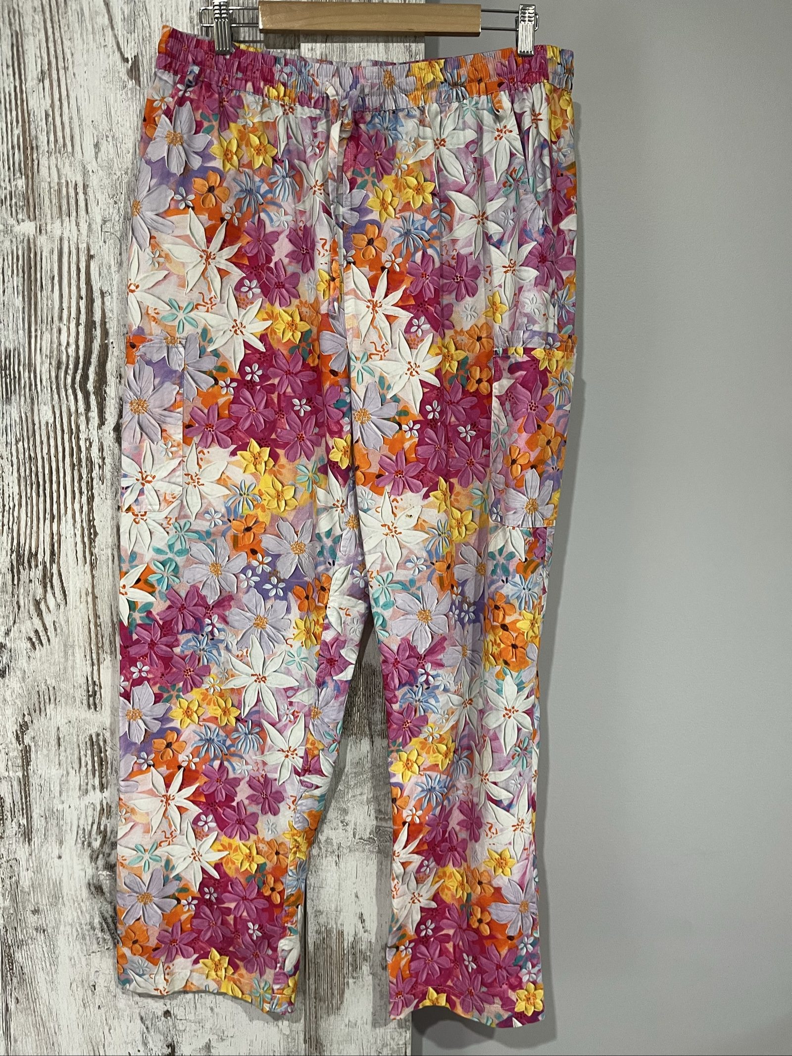 Princess Highway Multi Floral Print Women’s scrub Cotton Trousers Small