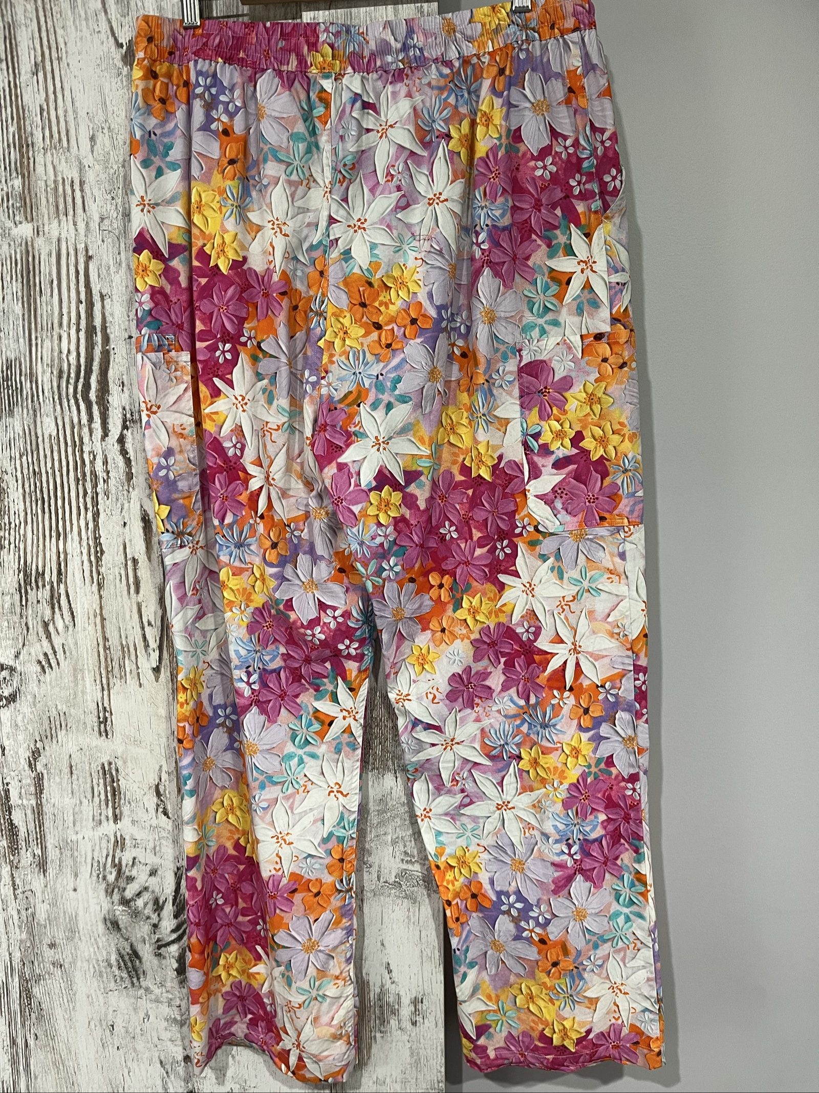 Princess Highway Multi Floral Print Women’s scrub Cotton Trousers Small image 5