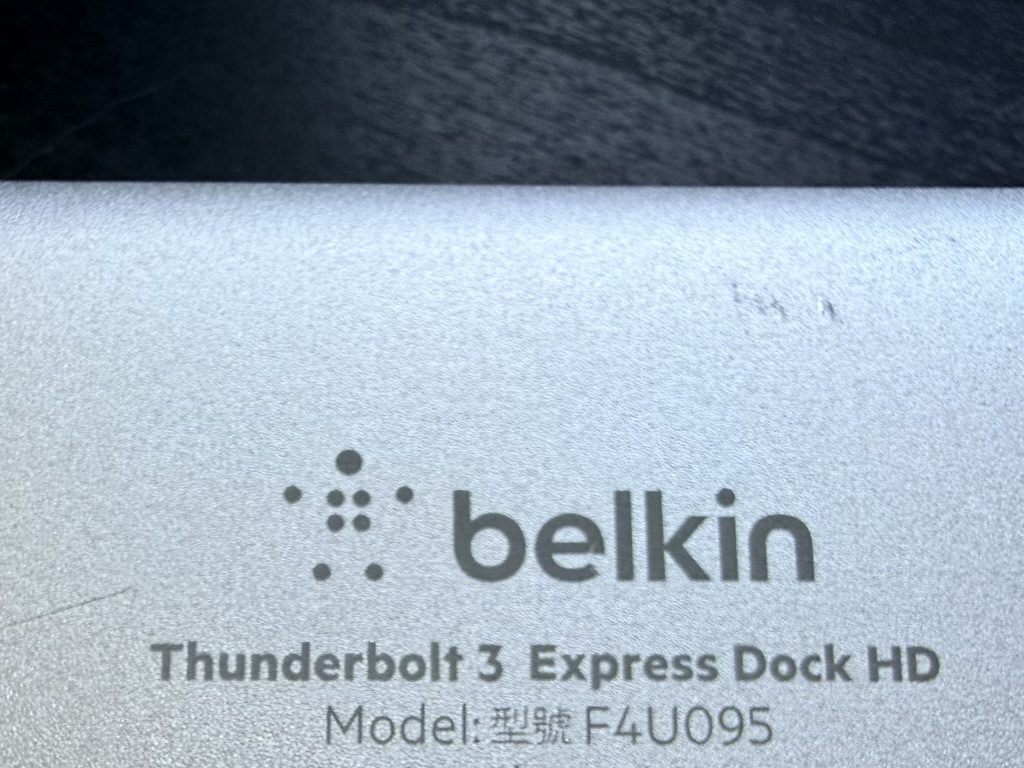 Belkin Silver Thunderbolt 3 Express Dock HD USB-C Hub F4U095 No Power Supply image 4