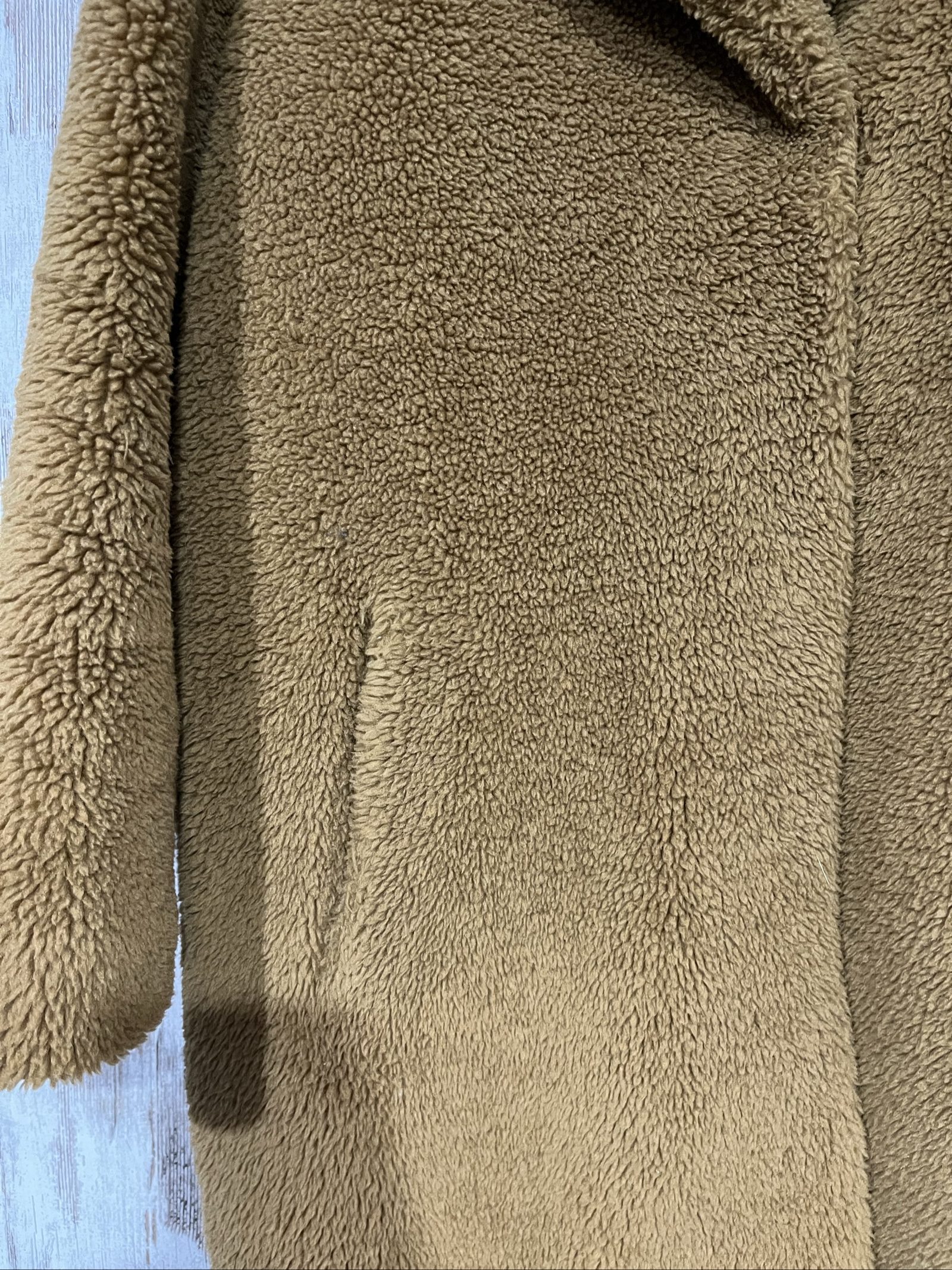 Stand Studio Women's Camel Teddy Faux Fur Coat One Size image 3