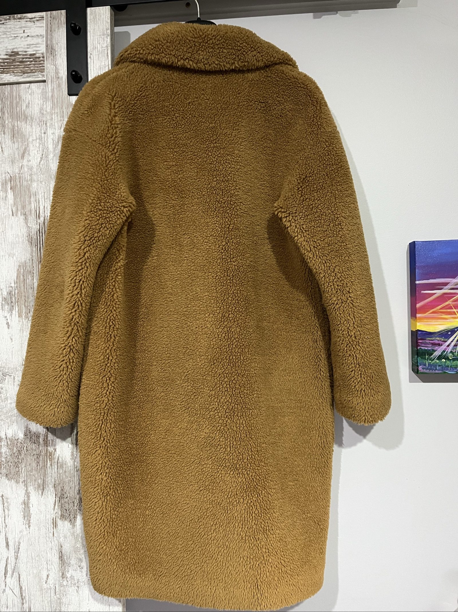 Stand Studio Women's Camel Teddy Faux Fur Coat One Size image 5