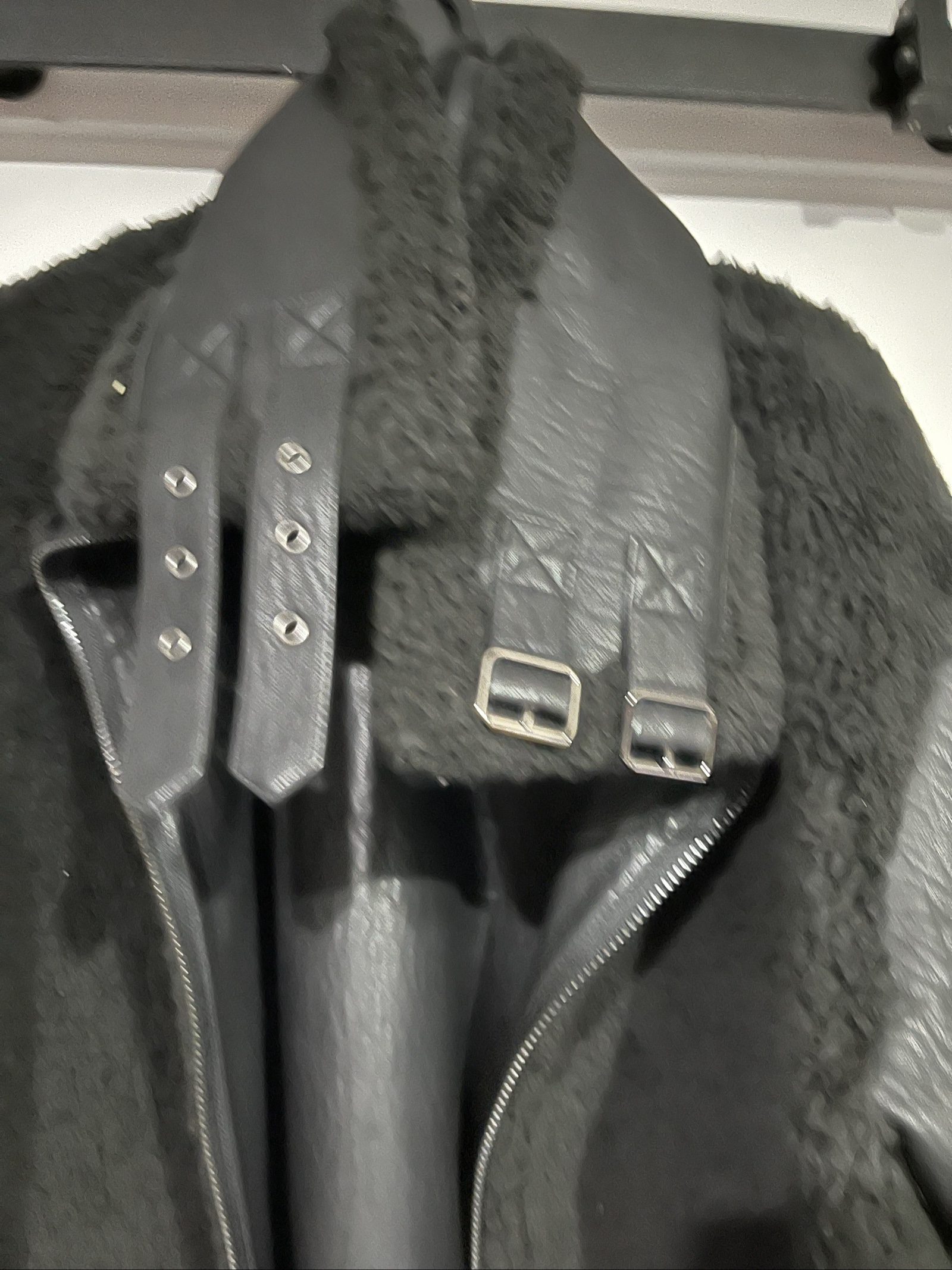 Unreal Faux Fur Black Vegan Shearling Jacket Size S image 7