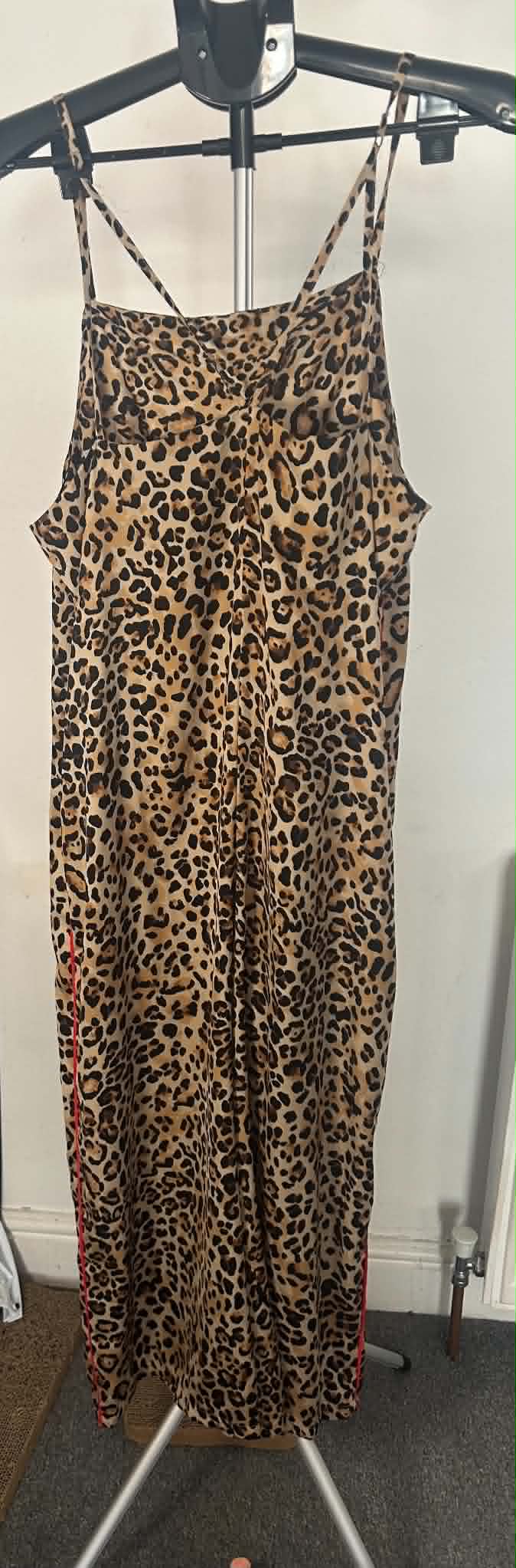 Topshop Leopard Print Slip Dress UK 16 Sleeveless Long image 2