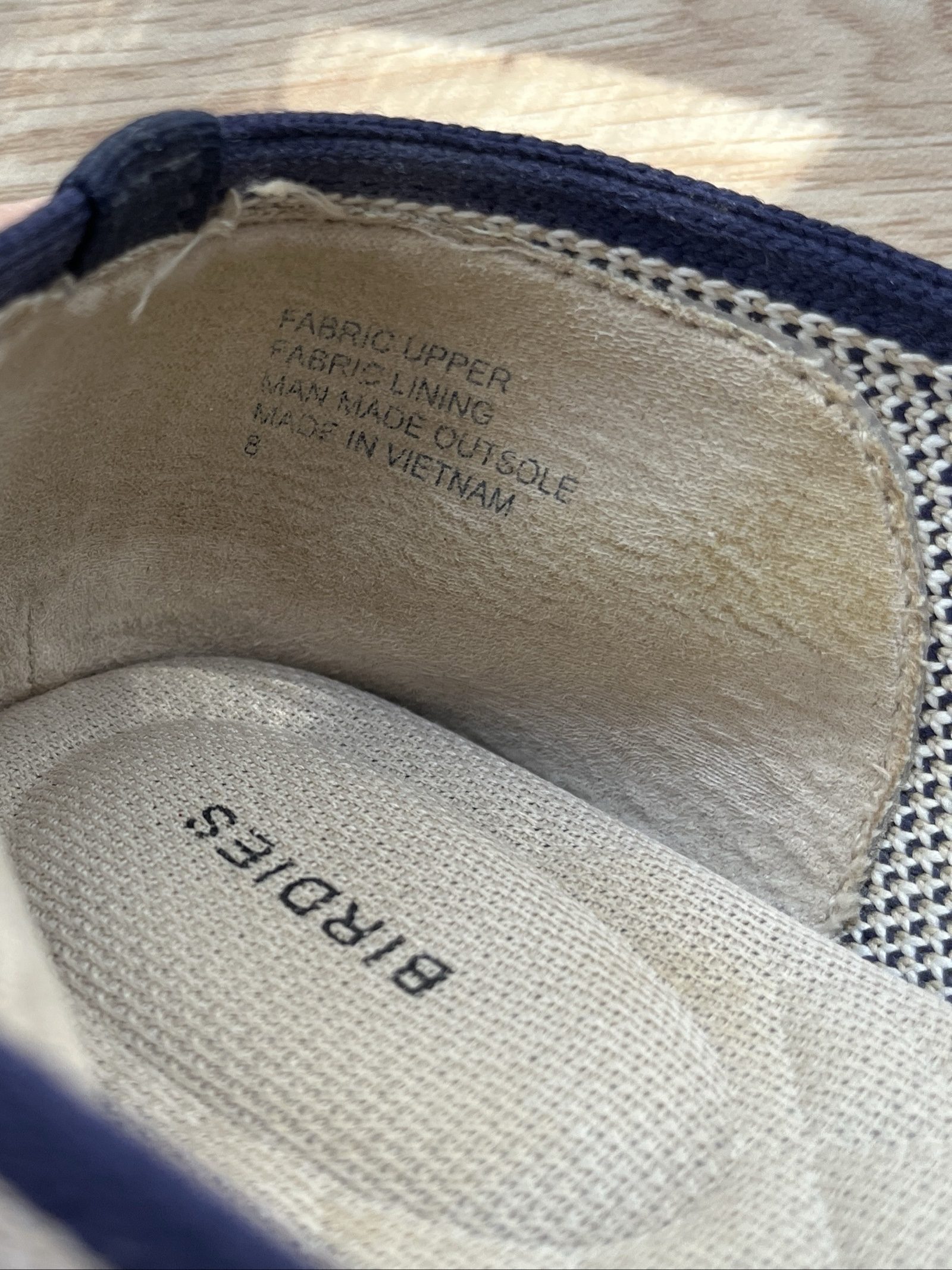 Birdies Beige & Navy Knitted Pointed Toe Loafers US 8 image 7