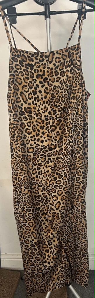 Topshop Women's Leopard Print playsuit UK 16