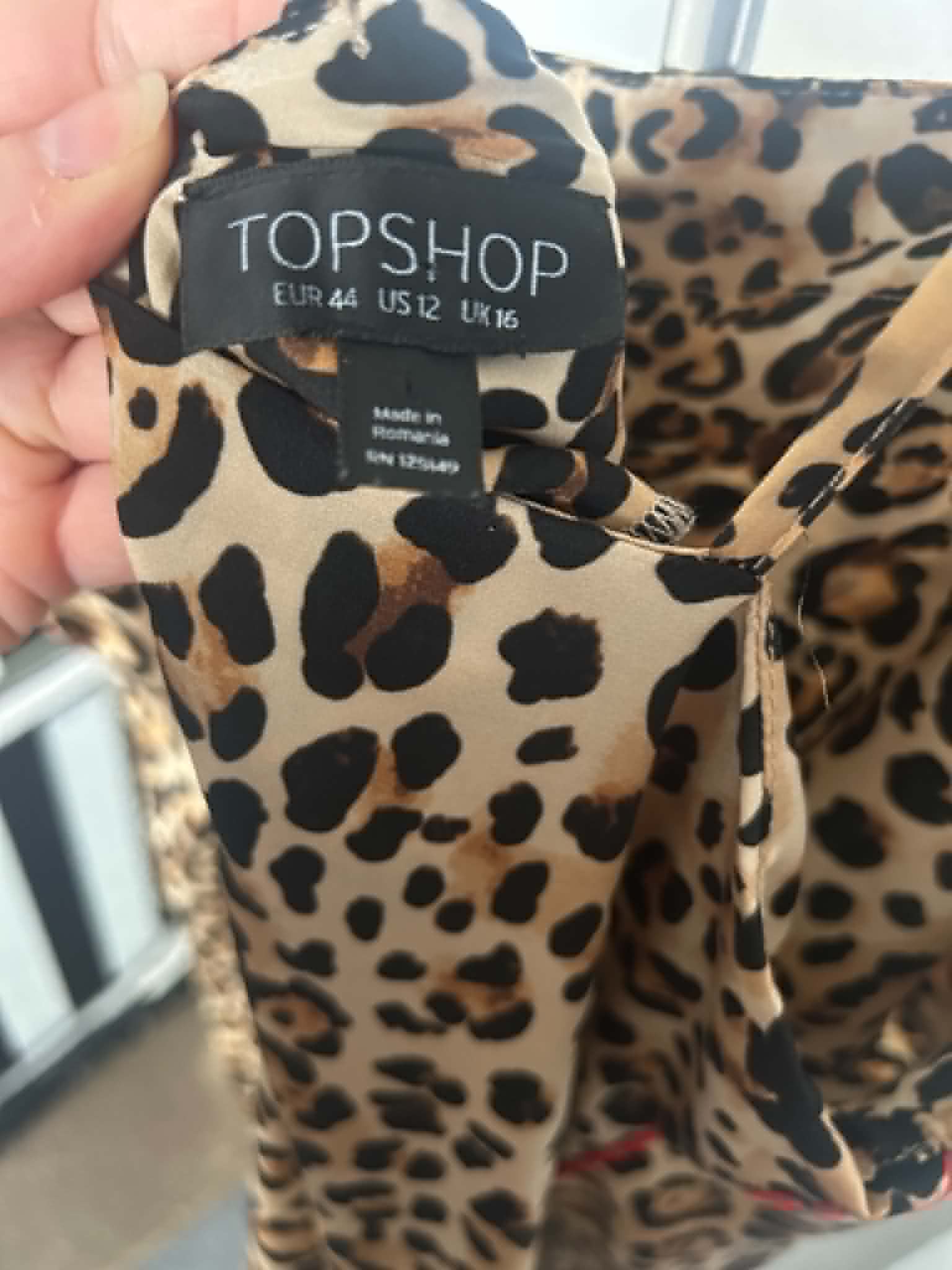 Topshop Women's Leopard Print playsuit UK 16 image 5