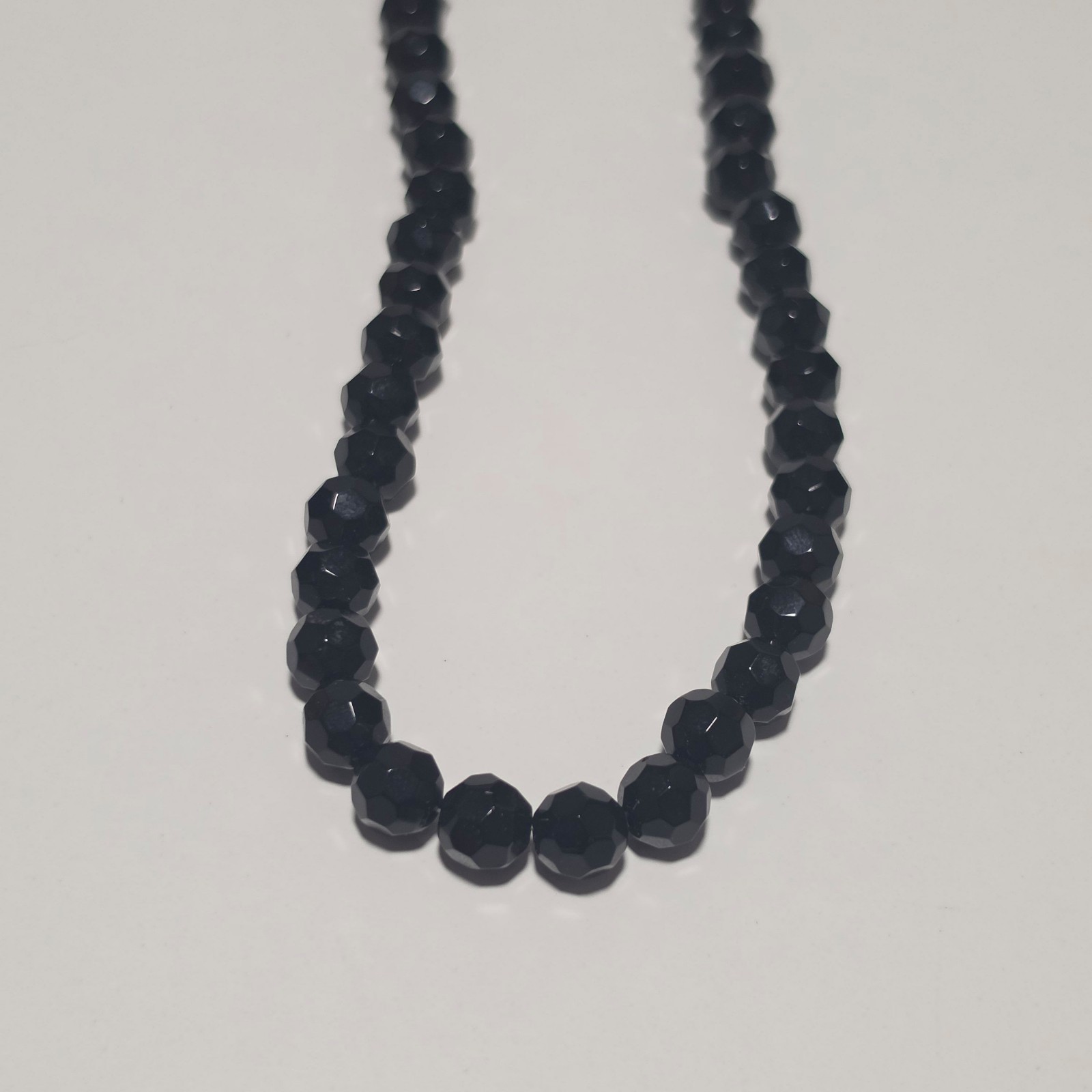Beautiful black beads necklace.b6 image 2