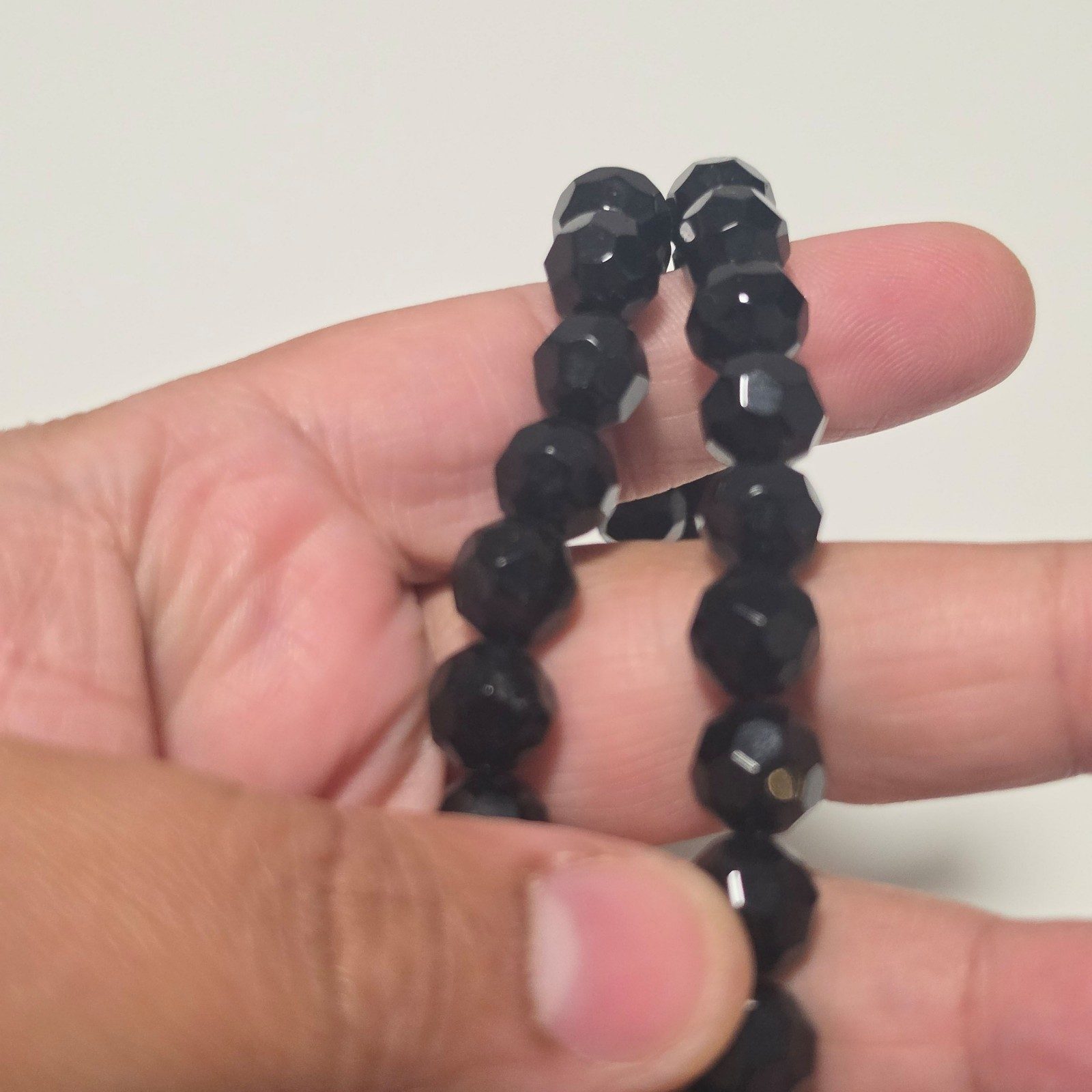 Beautiful black beads necklace.b6 image 4