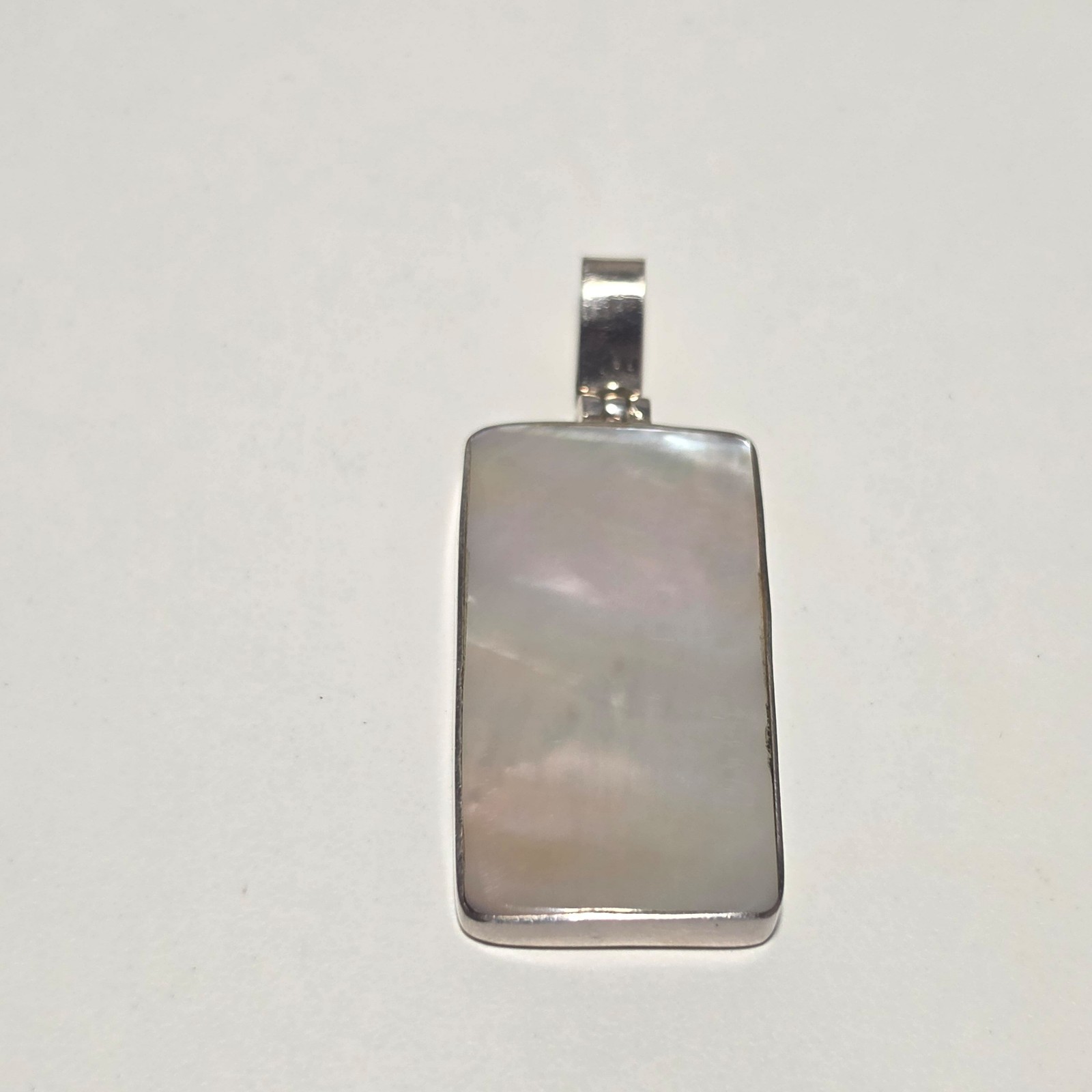 925 sterling silver mother of pearl Pendant. B6 image 2