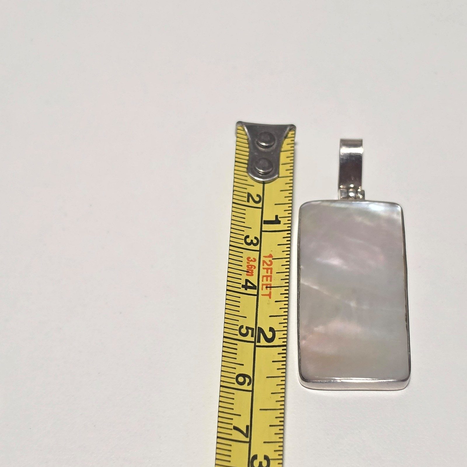 925 sterling silver mother of pearl Pendant. B6 image 3
