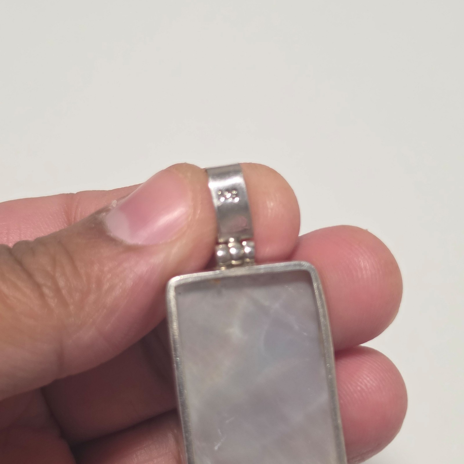 925 sterling silver mother of pearl Pendant. B6 image 5
