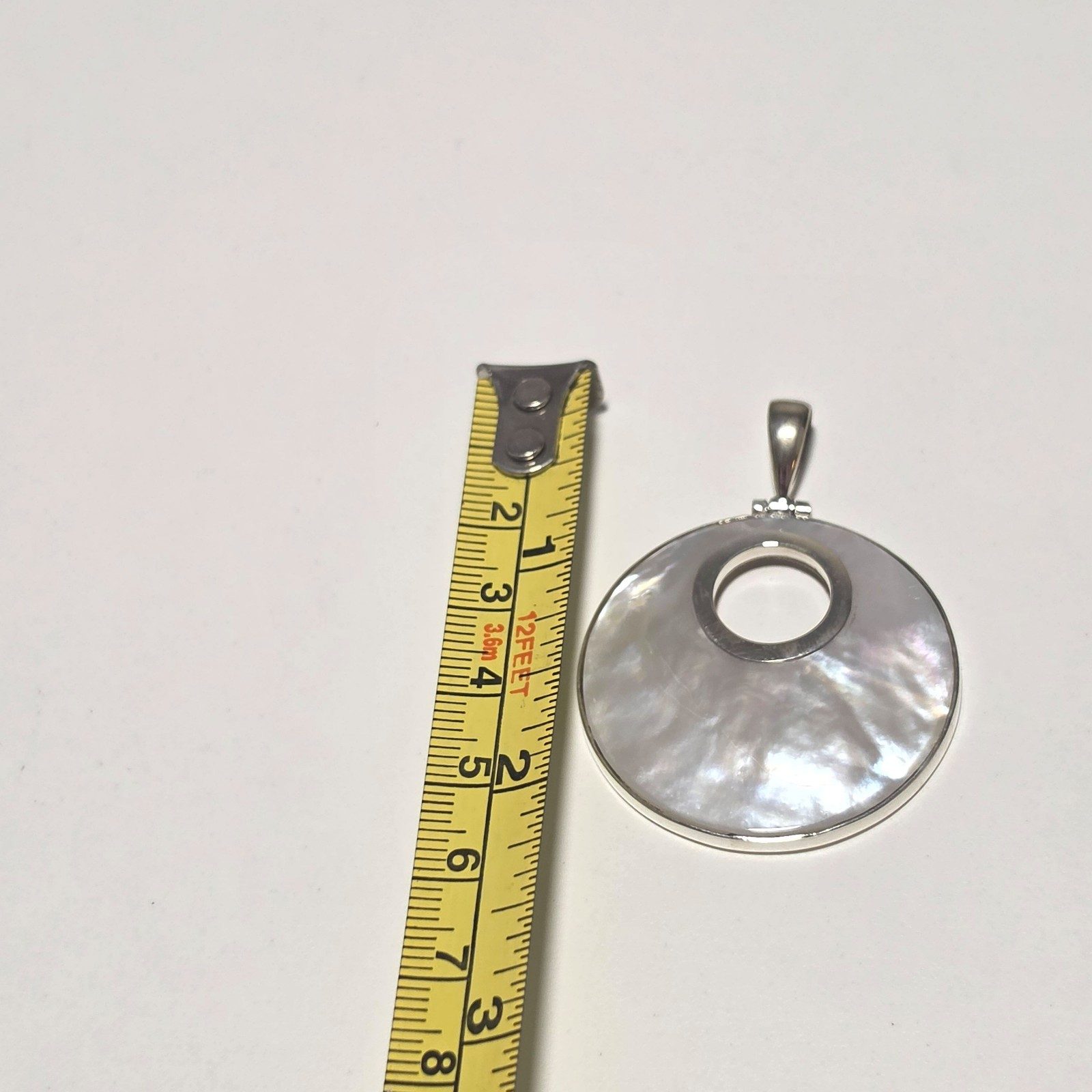 925 Silver & Mother of Pearl Round Pendant.b6 image 3