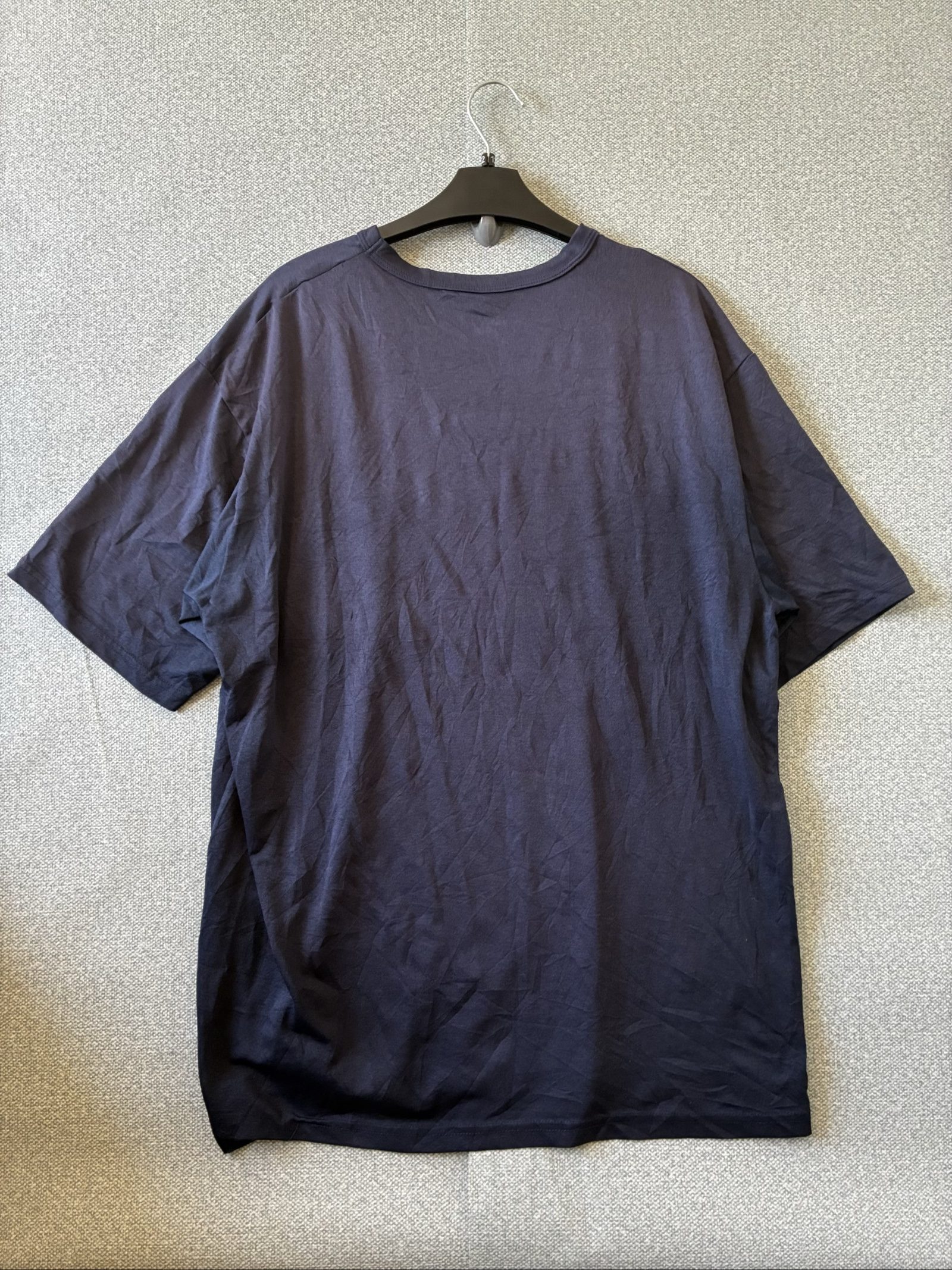 Nike Navy Dri-FIT Polyester T-Shirt XL Small Swoosh Logo image 8