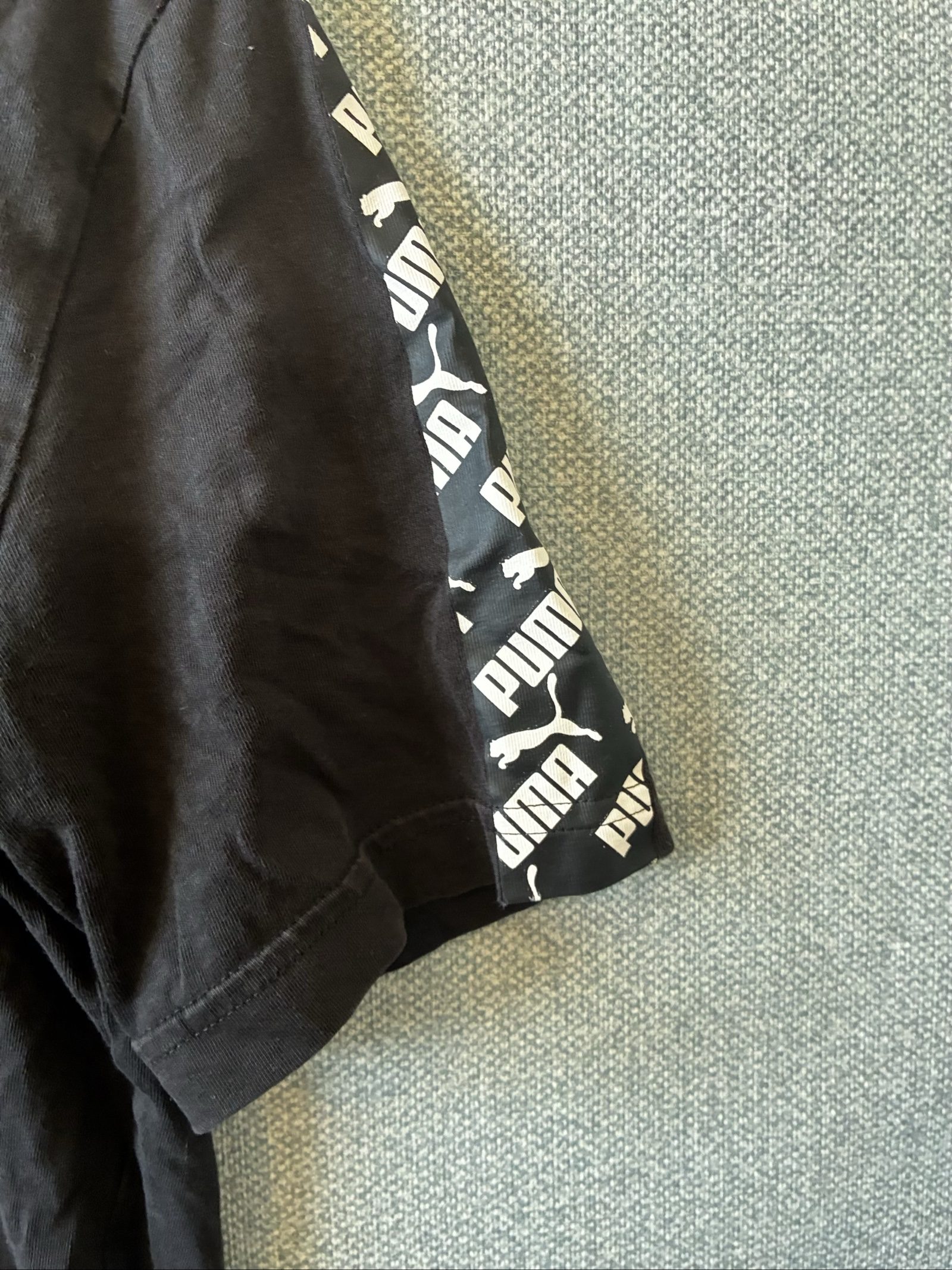 Puma Black Logo Print T-Shirt Large image 5
