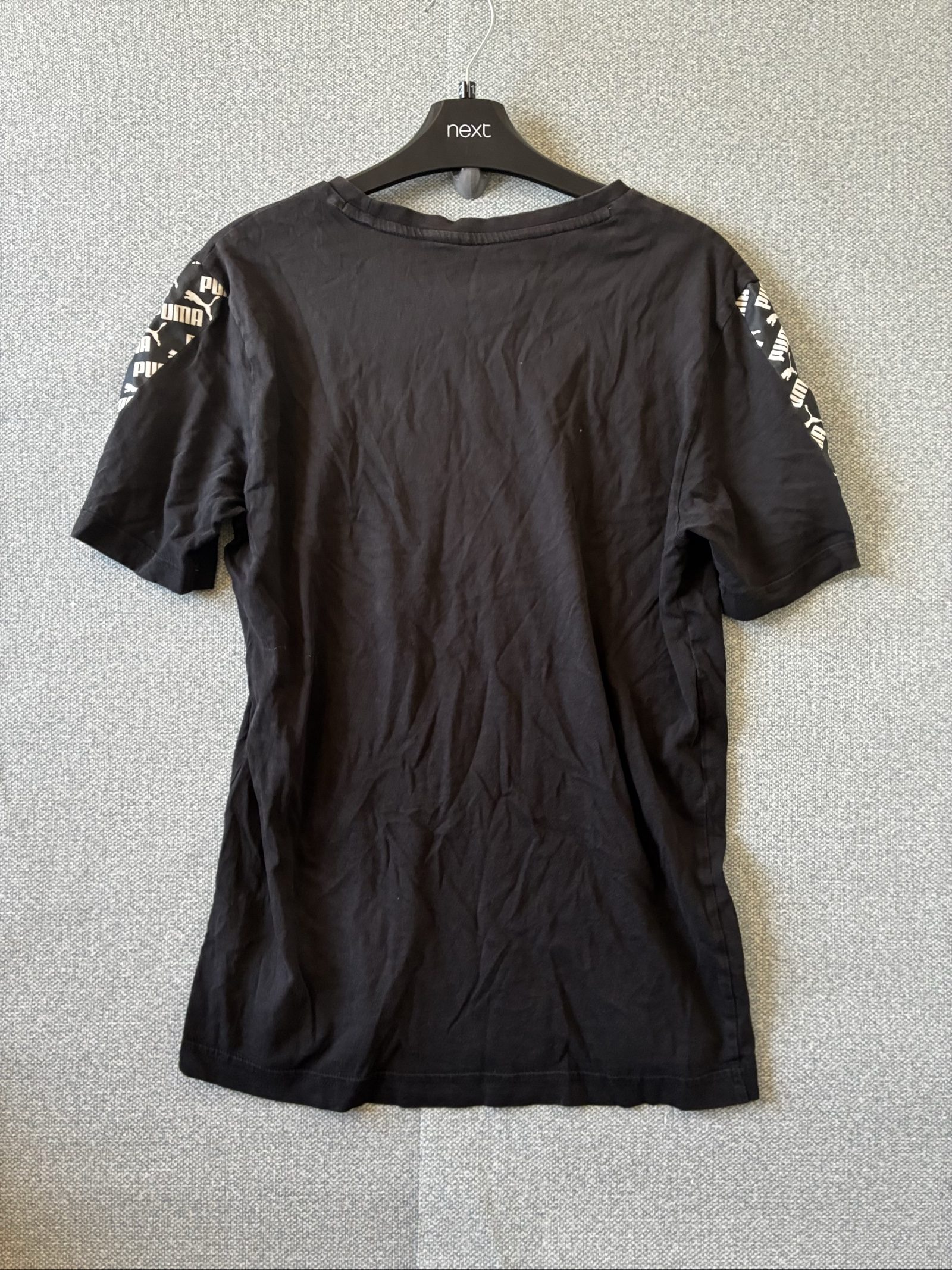 Puma Black Logo Print T-Shirt Large image 7