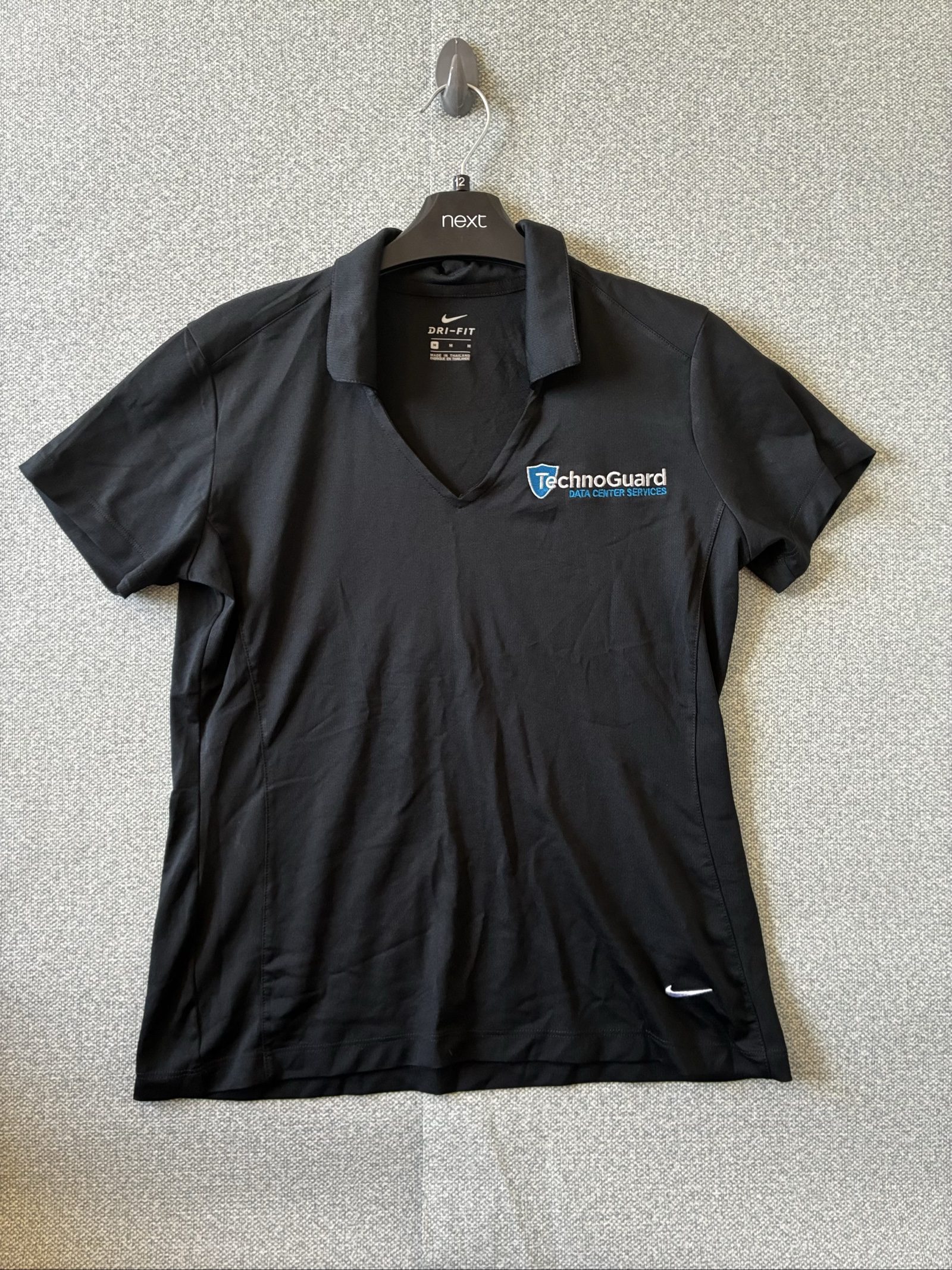 Nike Women's Black Dri-FIT TechnoGuard Polo Shirt Medium