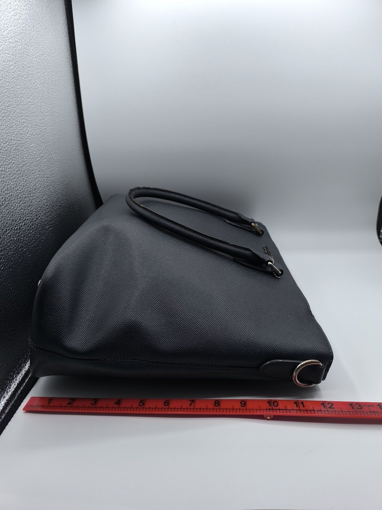 Coach Navy Blue Saffiano Leather Tote Bag image 10