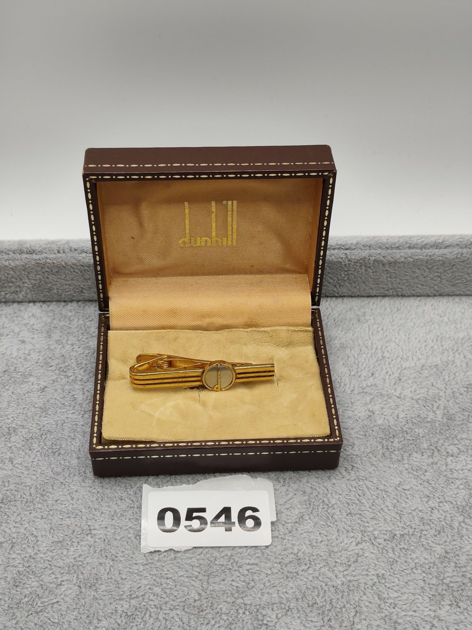 Dunhill Gold & Silver tone Tie Clip with Case