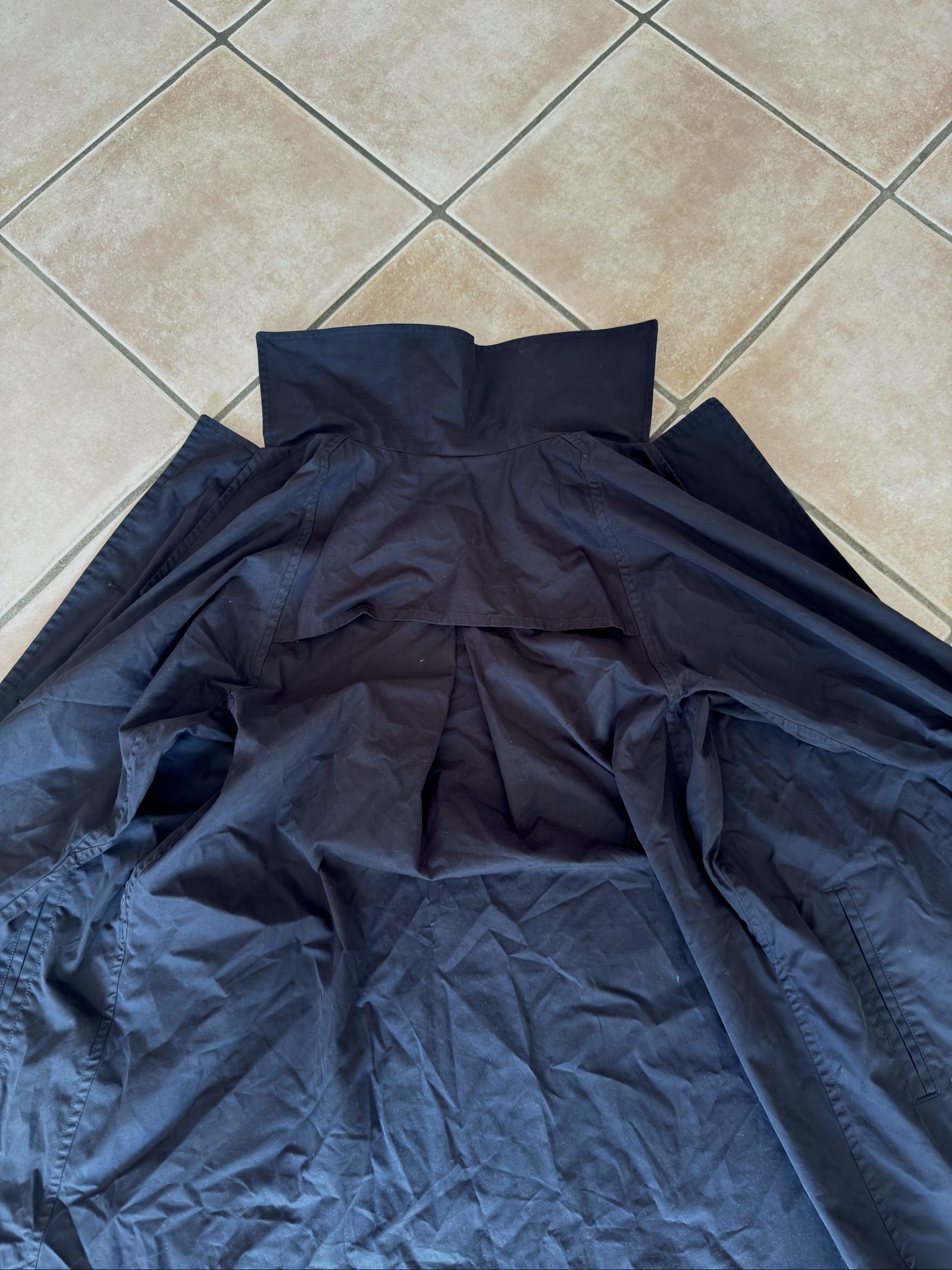 Y's Black Women's Cotton Blend Trench Coat Medium image 4