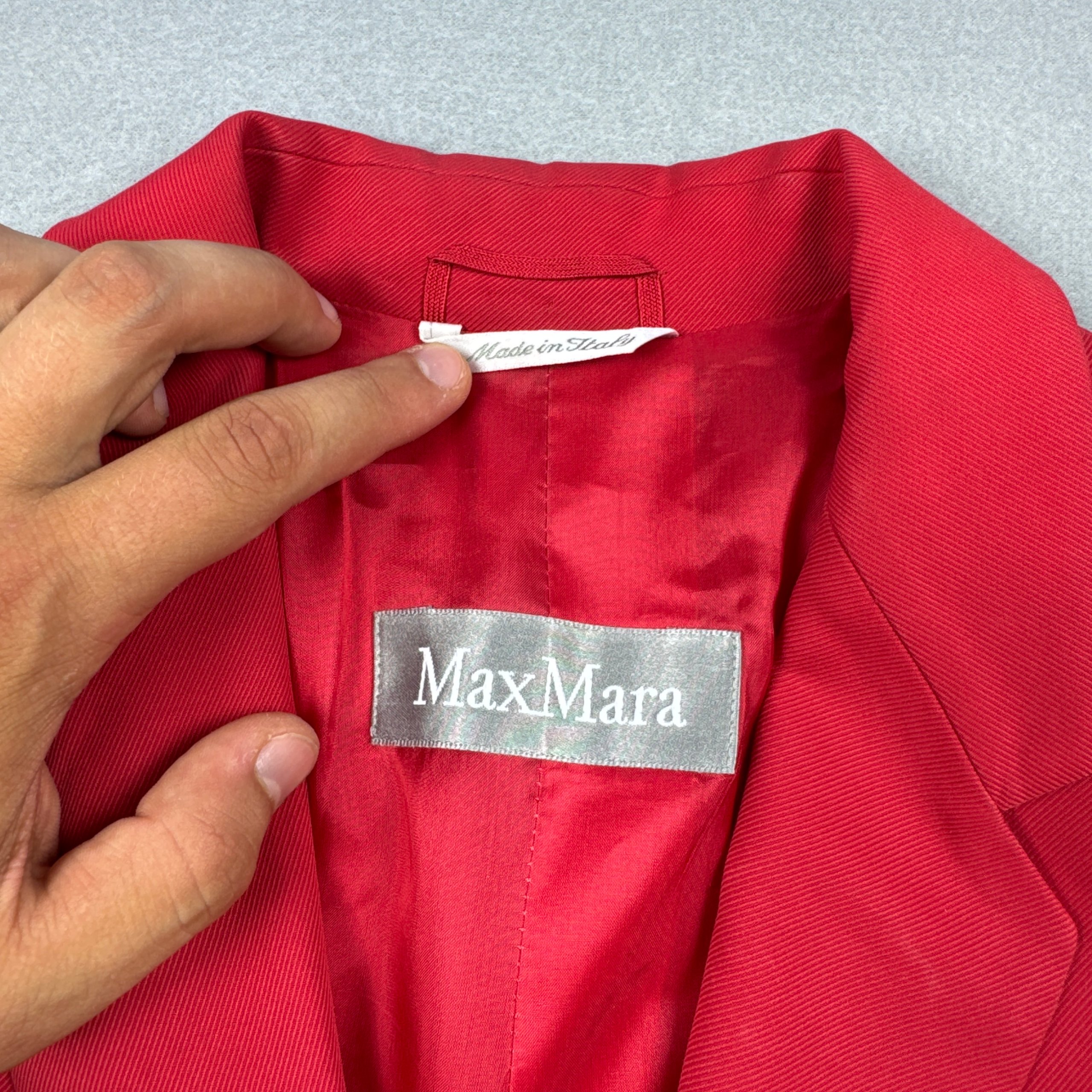 Max Mara Red Cotton Women's Slim Fit Blazer Size 38 / М image 4